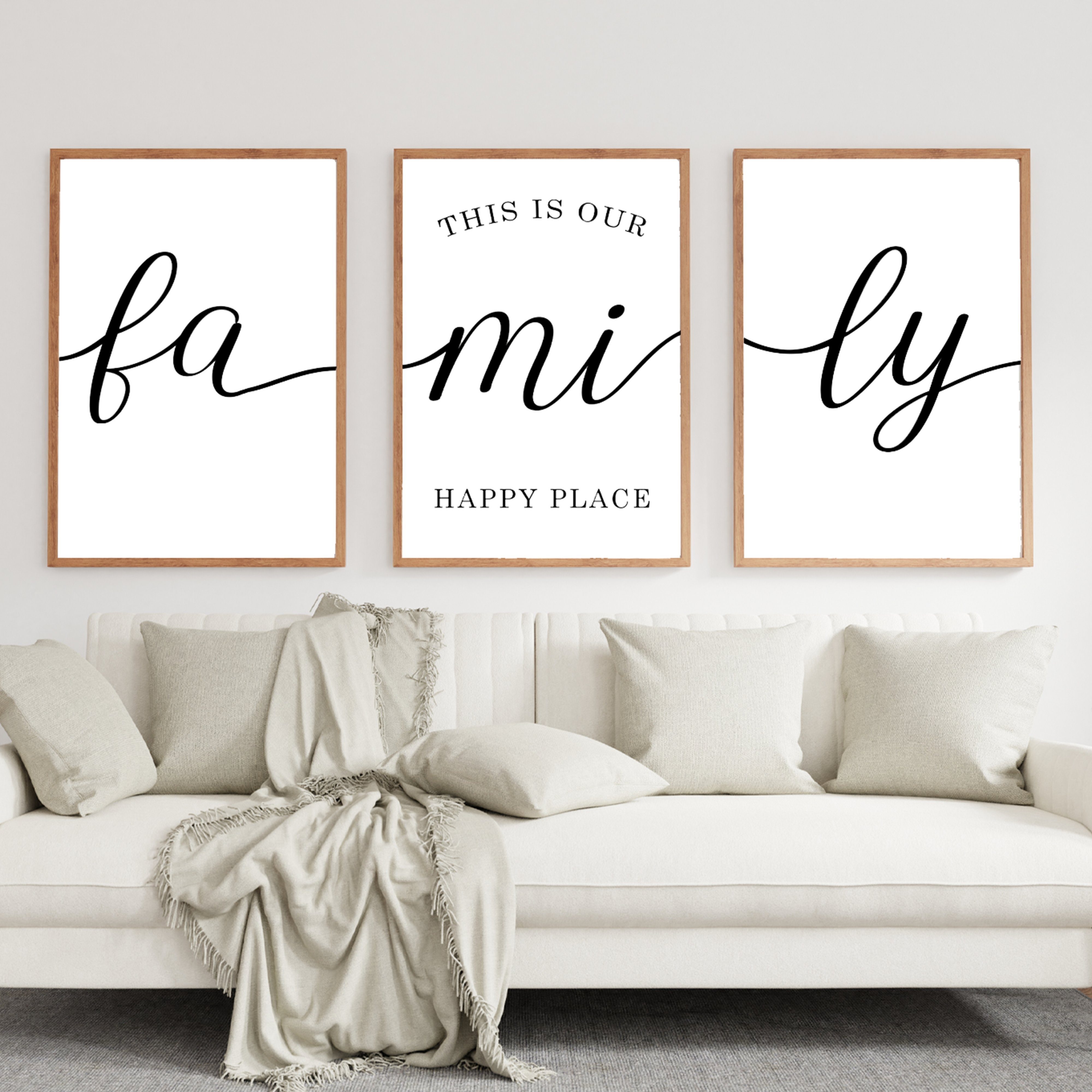 Tigerlino Poster 3er Set Familienposter Wandbilder Familie Wohnzimmer Wandd günstig online kaufen