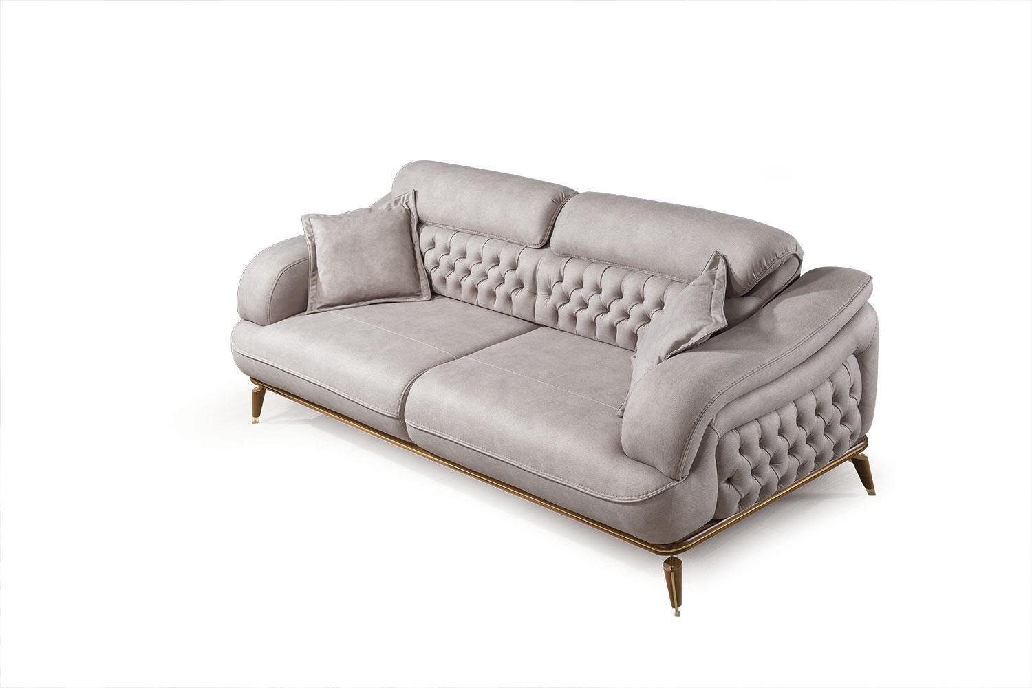 Sitzer Set JVmoebel Leder Made Sofas (3-St., Sitzer/Sessel), 3 in Wohnzimmer-Set Sessel Luxus 2x Garnitur Sofagarnitur Sofa Europa 331 3tlg.Neu,