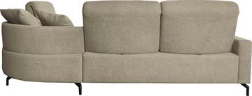 ADA trendline Ecksofa Louis, Breite 286 cm, Rückenlehnenverstellung, wahlweise mit Bettfunktion