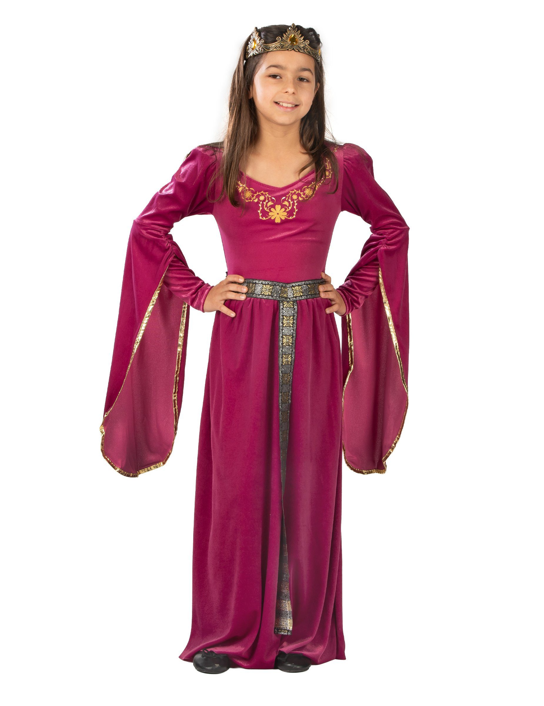 California Costumes Kostüm Mittelalter Prinzessin Kostüm für Kinder rosa 3-teilig