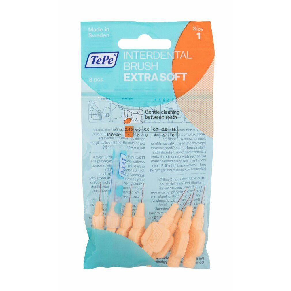 TePe Interdentalbürsten Interdentalbürste Extra Soft Orange ISO Gr. 1