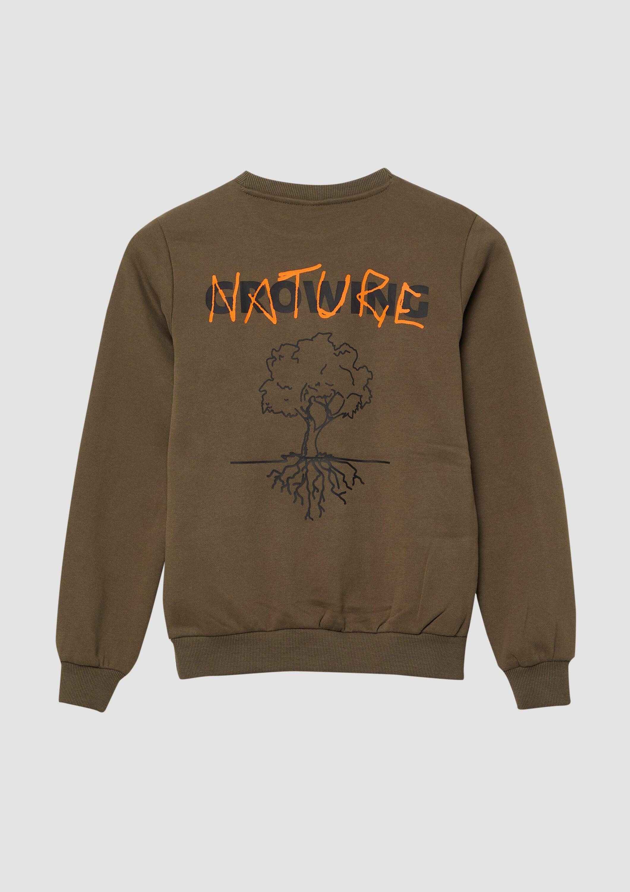 s.Oliver Sweatshirt Sweatshirt Kuscheliges Sweatshirt mit großem Rückenprin günstig online kaufen