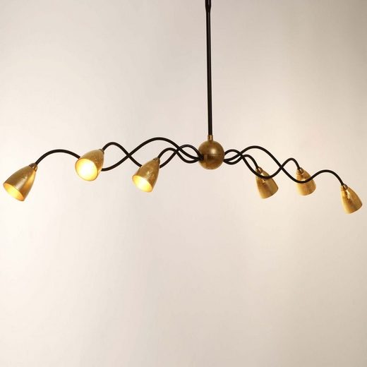 Holländer Pendelleuchte »6-flammig Alice Grande Eisen-Glas Braun