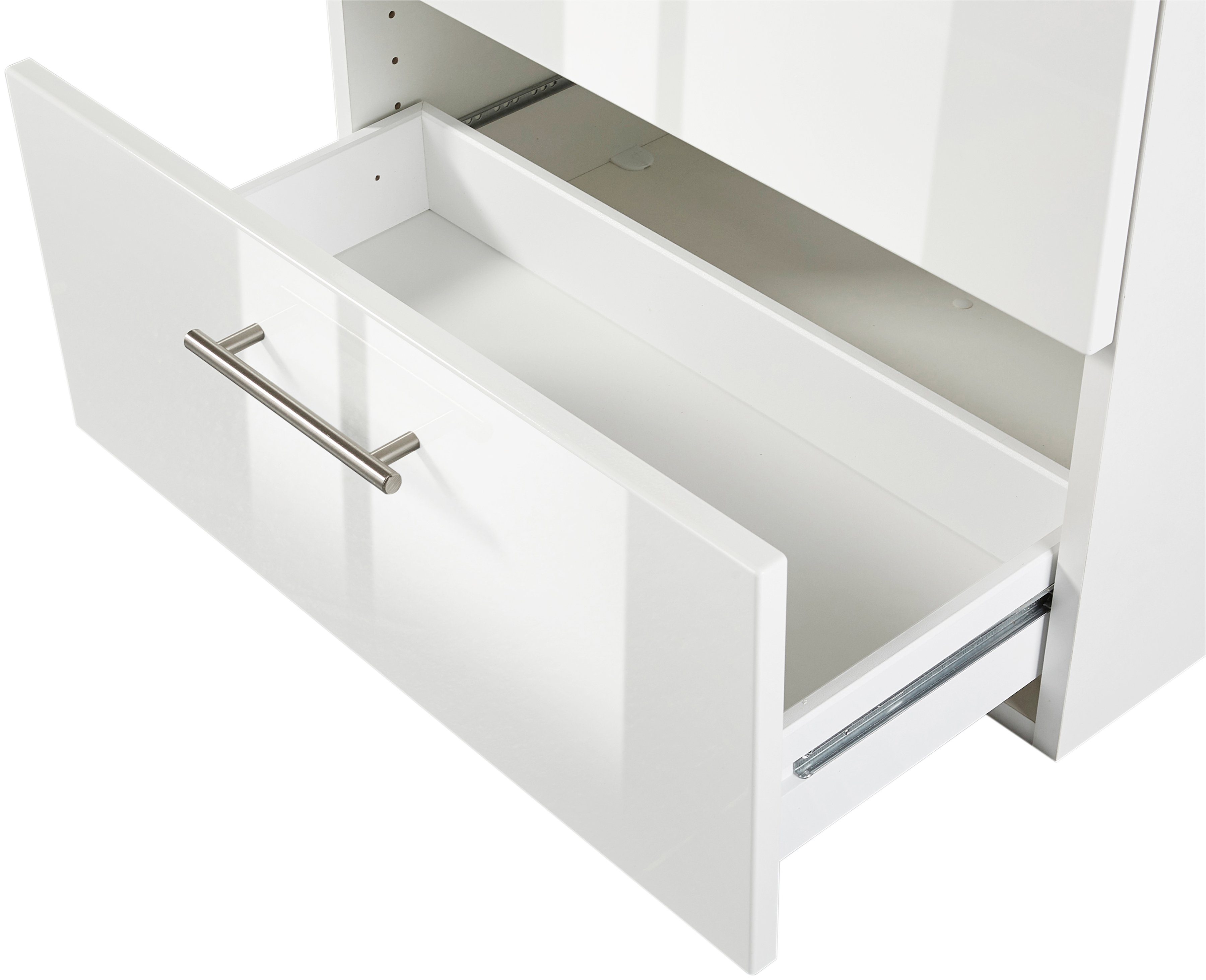 welltime Waschbeckenunterschrank Trento, verschiedene Ausführungen und Farben Badmöbel, Breite 60 cm, Beckenunterschrank auf Füßen, Made in Germany – Bild 5 von 5