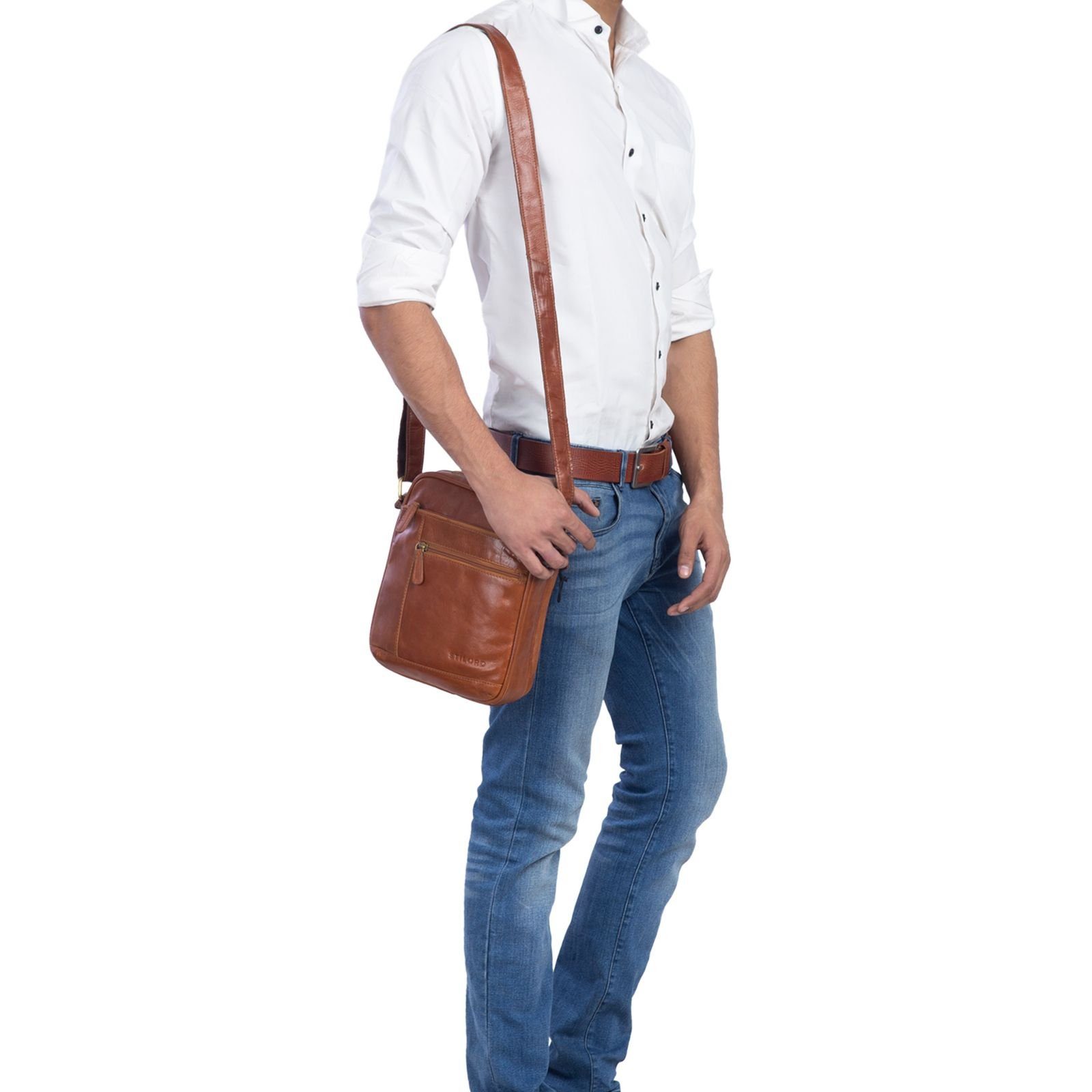 STILORD Schultertasche "Diego" Vintage Herrentasche Leder günstig online kaufen