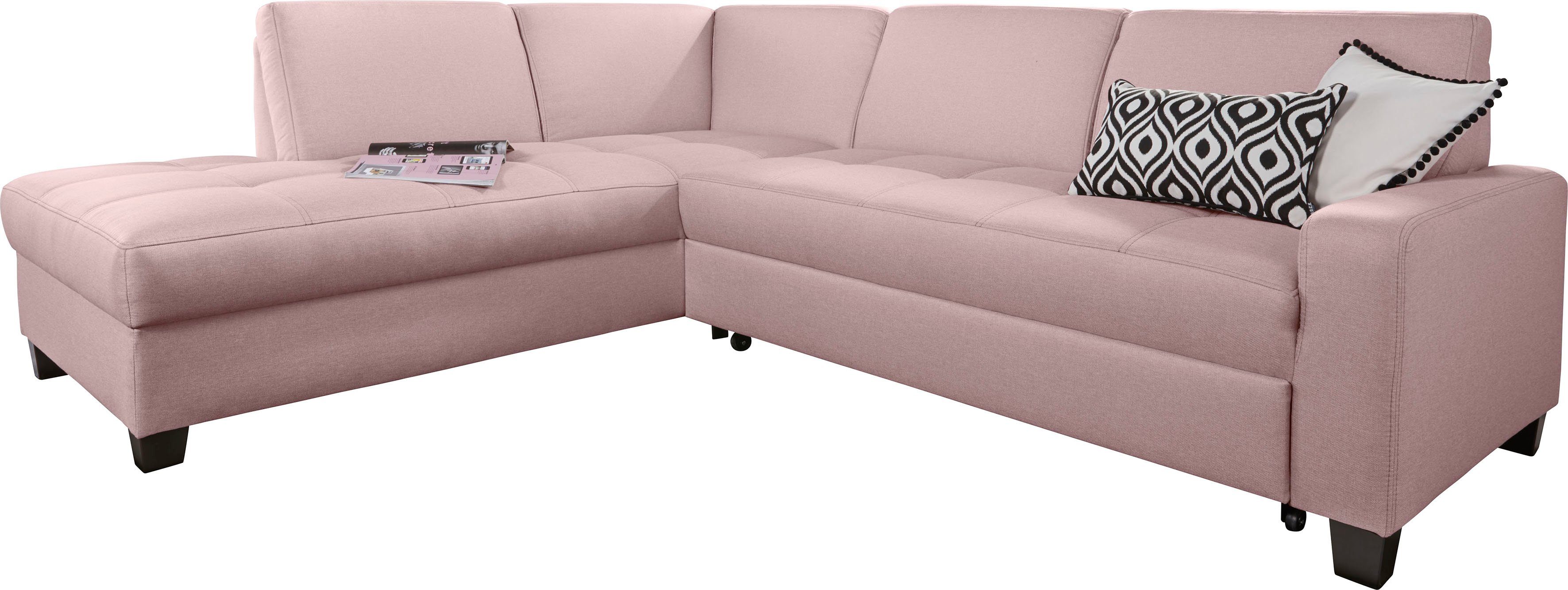 DOMO collection Ecksofa "Florentina zeitlos und elegant, Sitznähte als Desi günstig online kaufen
