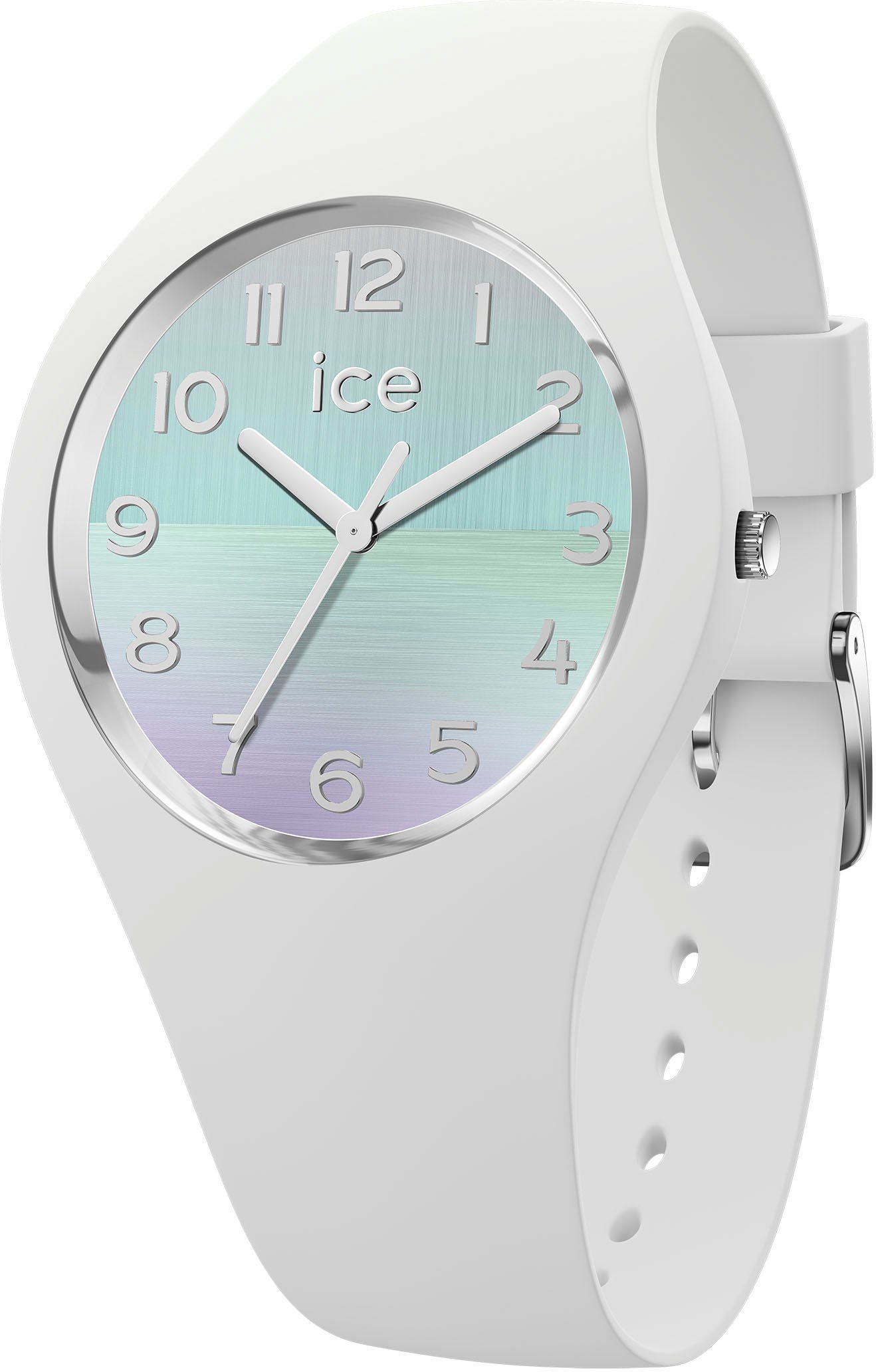 ice-watch Quarzuhr ICE horizon - Turquoise numbers - Small - 3H, 021356,  Gehäuse aus Silikon, Gehäuse-Ø ca. 34 mm