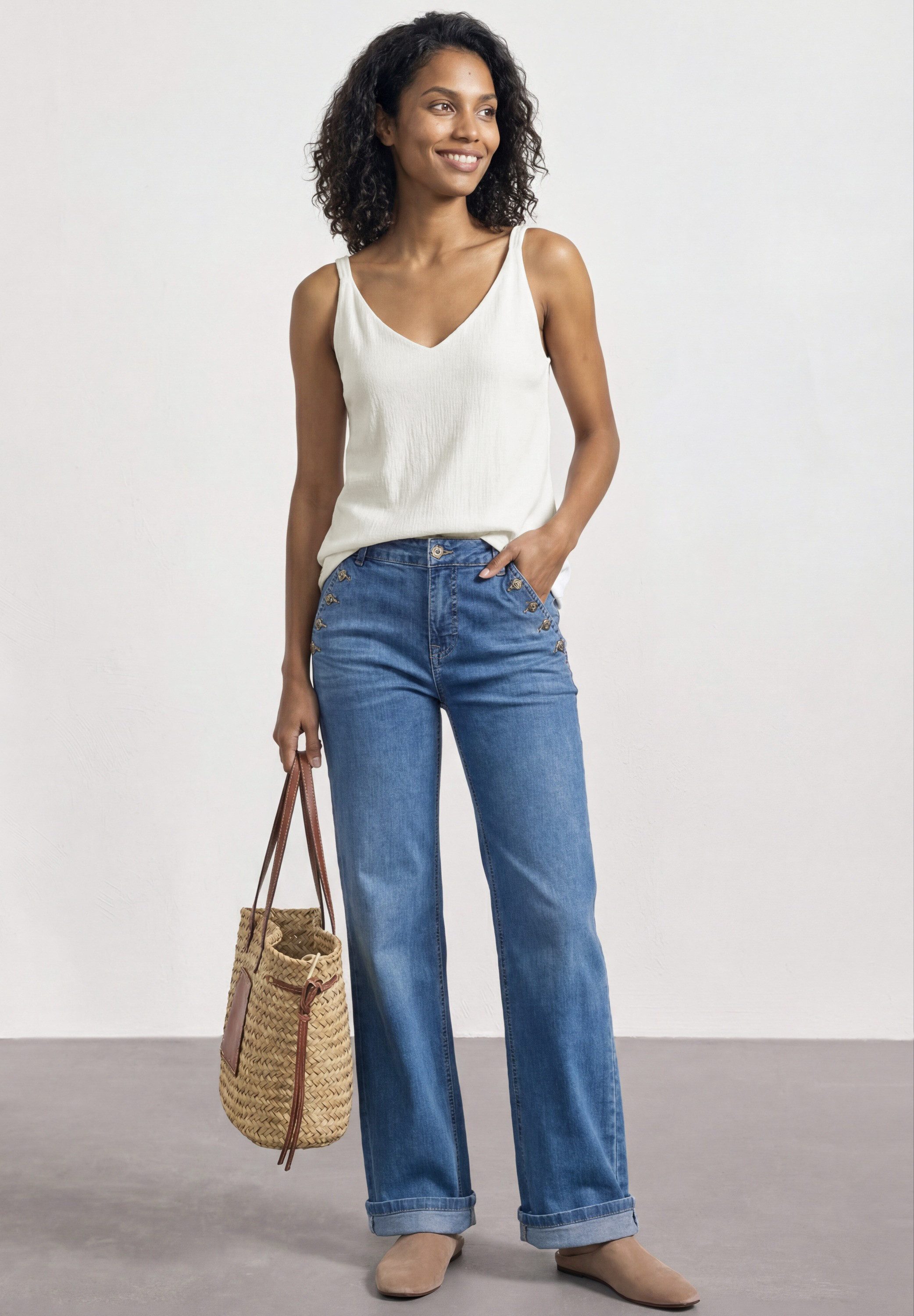 STREET ONE Trägertop mit V-Ausschnitt