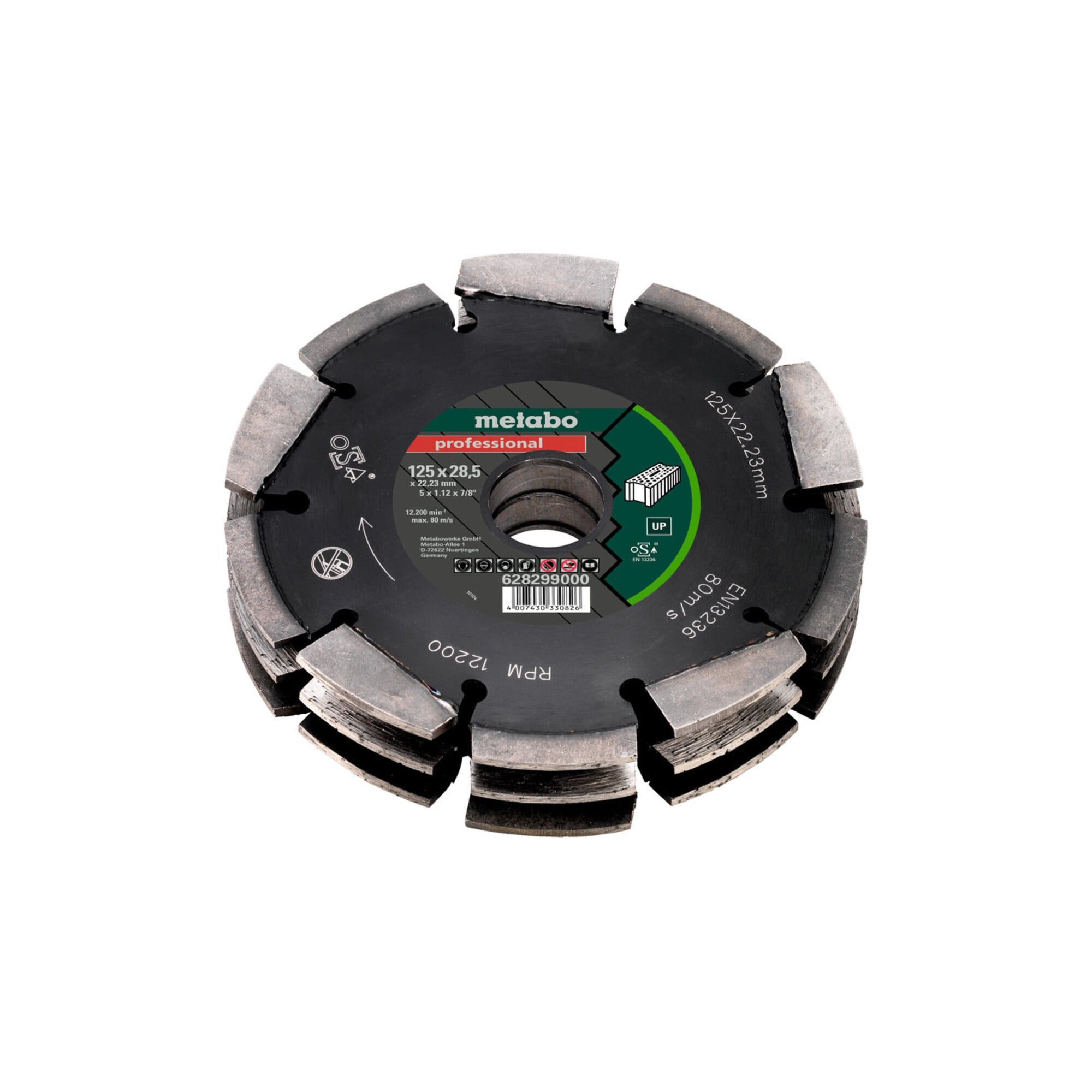 metabo Trennscheiben Metabo Diamantfrässcheibe 3, 125x28,5x22,23mm, "professional", "UP", U