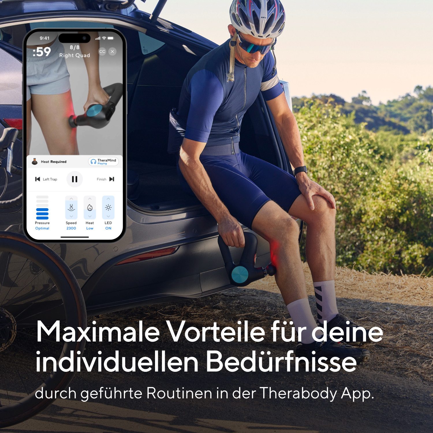 Therabody Massagepistole Theragun PRO Plus Schmerzlinderung, Regeneration, wissensch. erwiesen, Massage-, Vibrations-, Wärmetherapie, Pulsmessung, App-Steuerung