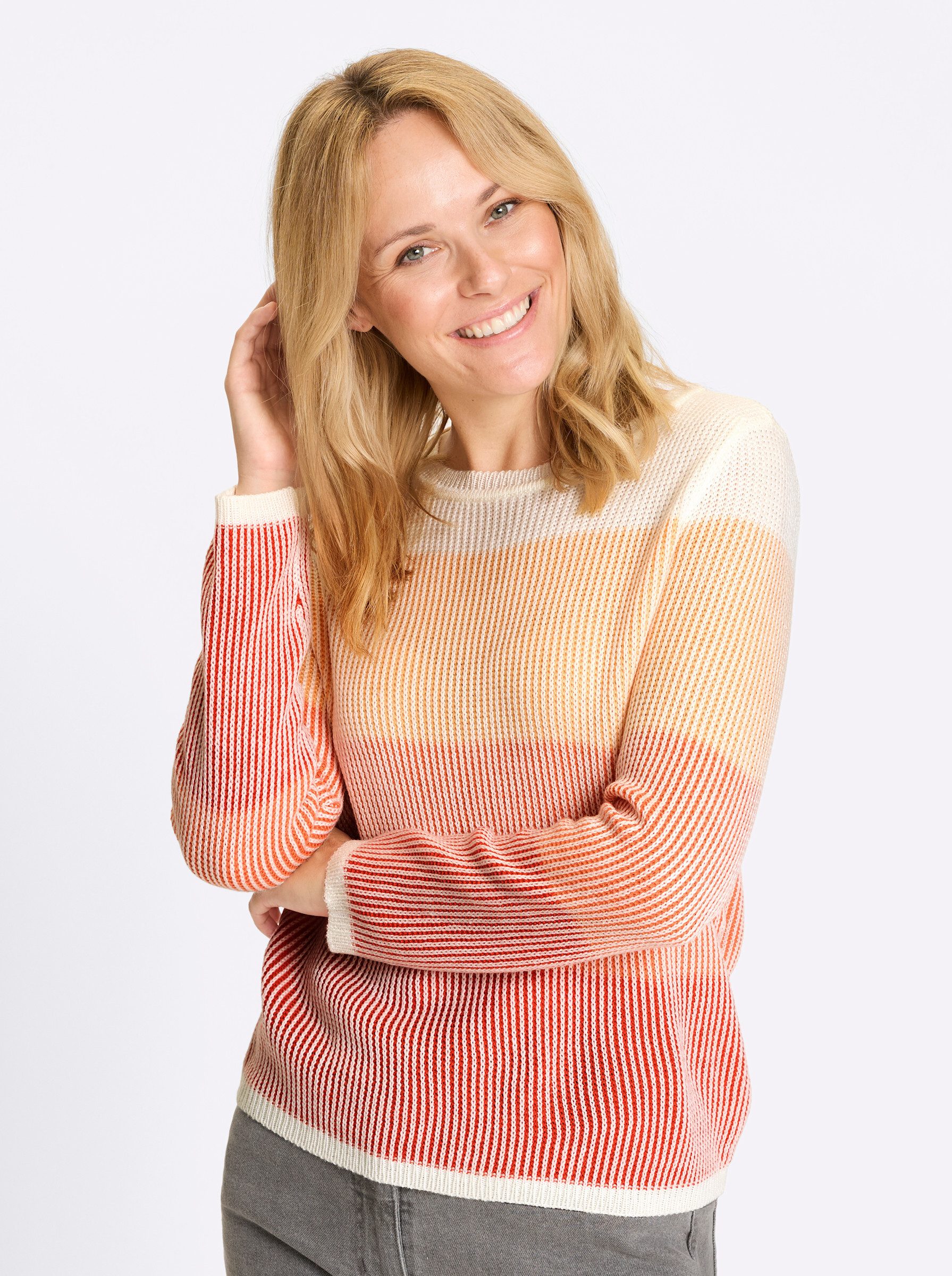 Sieh an! Strickpullover Rundhalspullover . günstig online kaufen