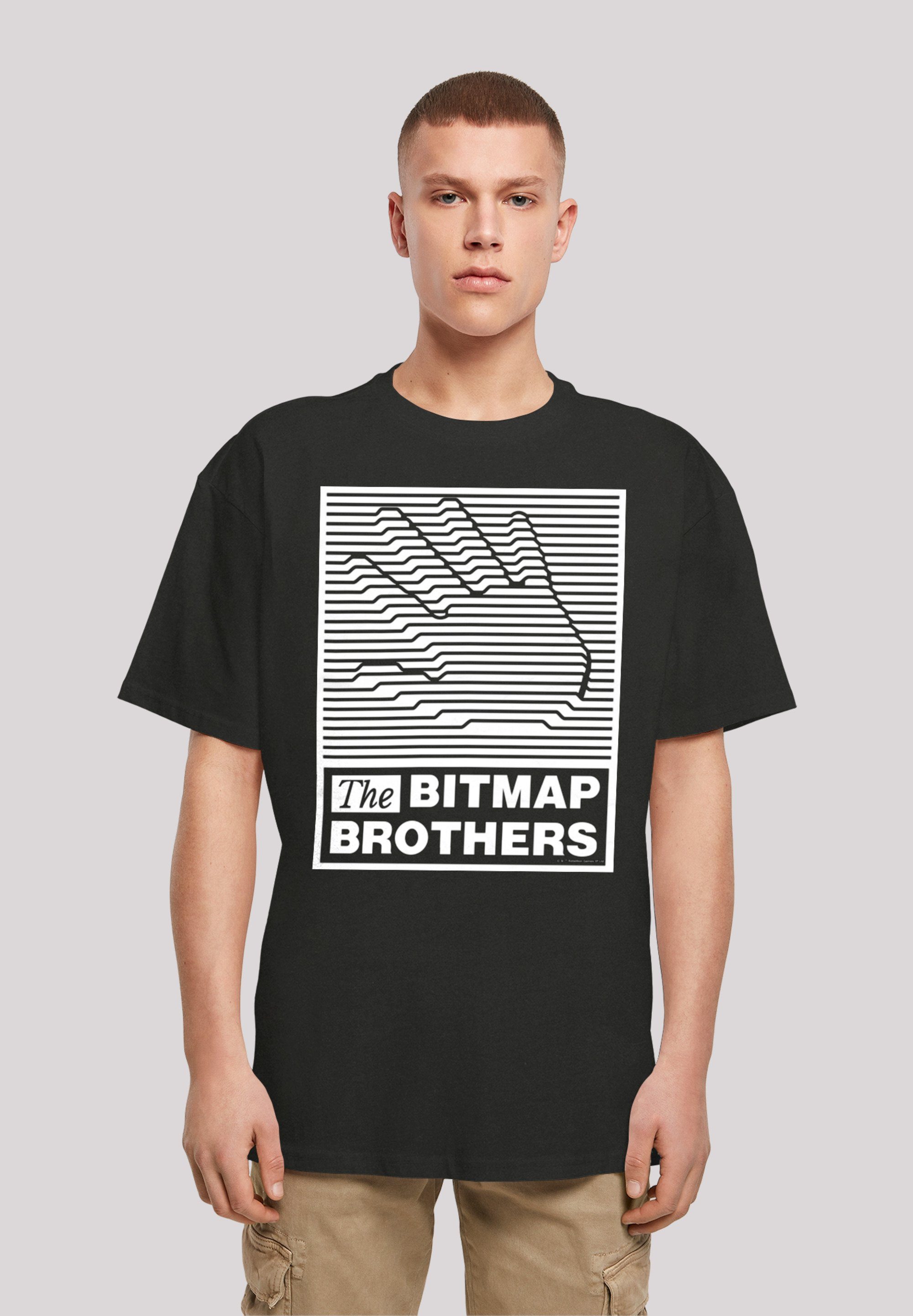 Bros Gaming Print SEVENSQUARED schwarz Retro T-Shirt F4NT4STIC Bitmap