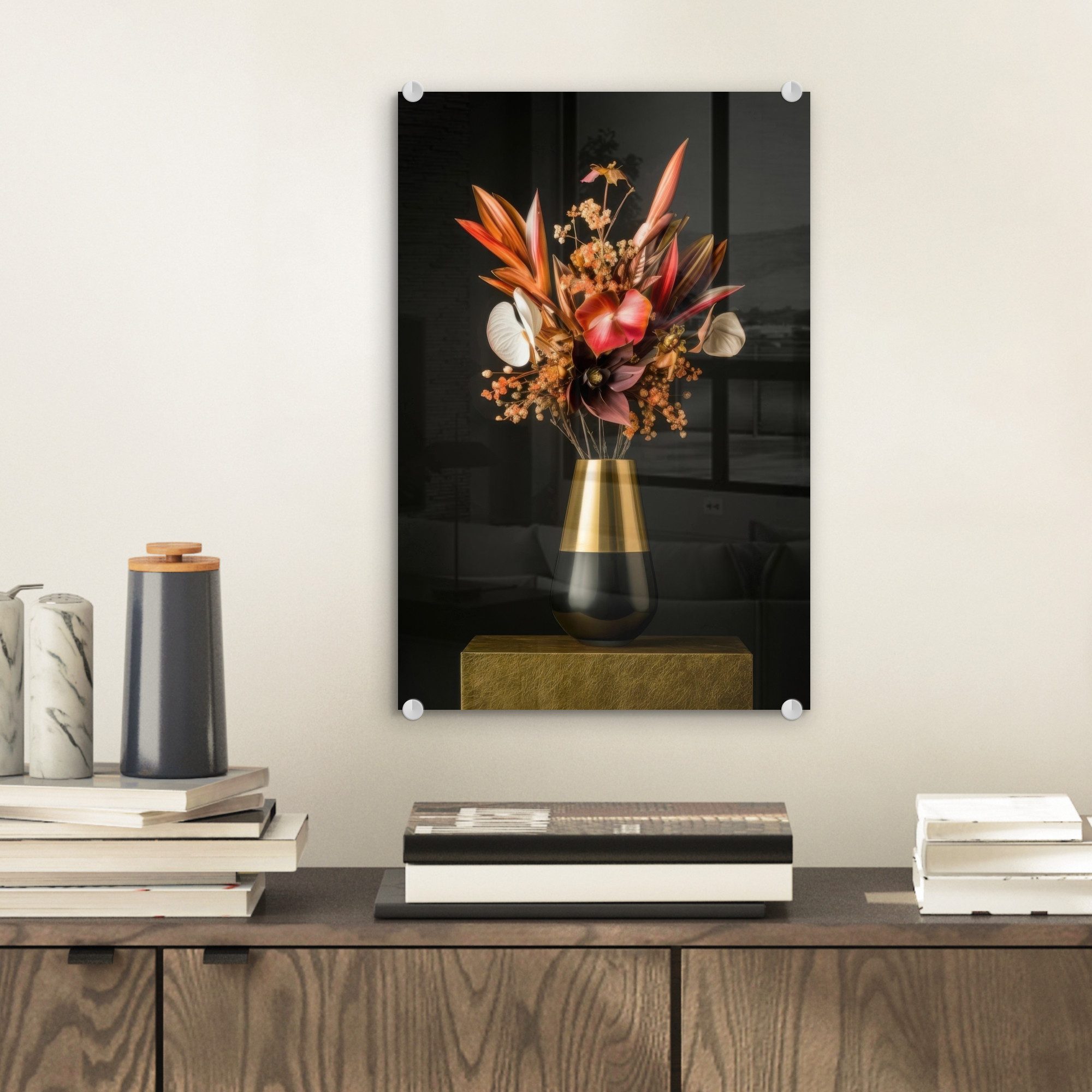MuchoWow Acrylglasbild Exotisch - Blumenstrauß - günstig online kaufen