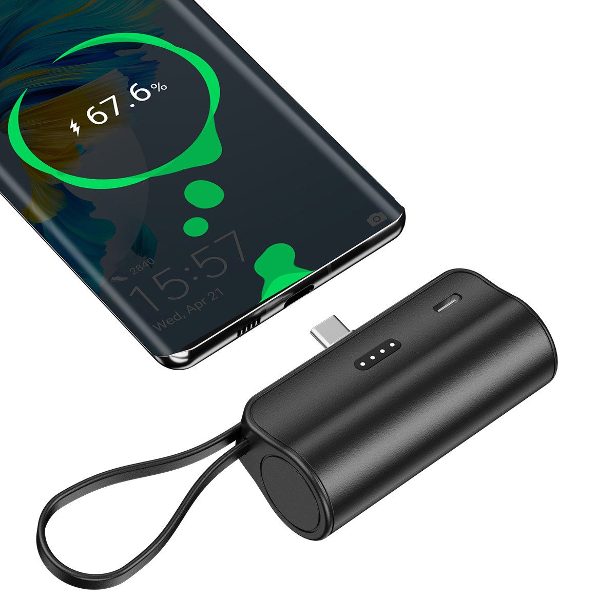 AeroAxis 2 in 1 5000mAh Powerbank Tragbar Ladegerät Externer Akku für Handy Powerbank 5000 mAh, Kompakt & Leicht, Ideal für Reisen,Outdoor