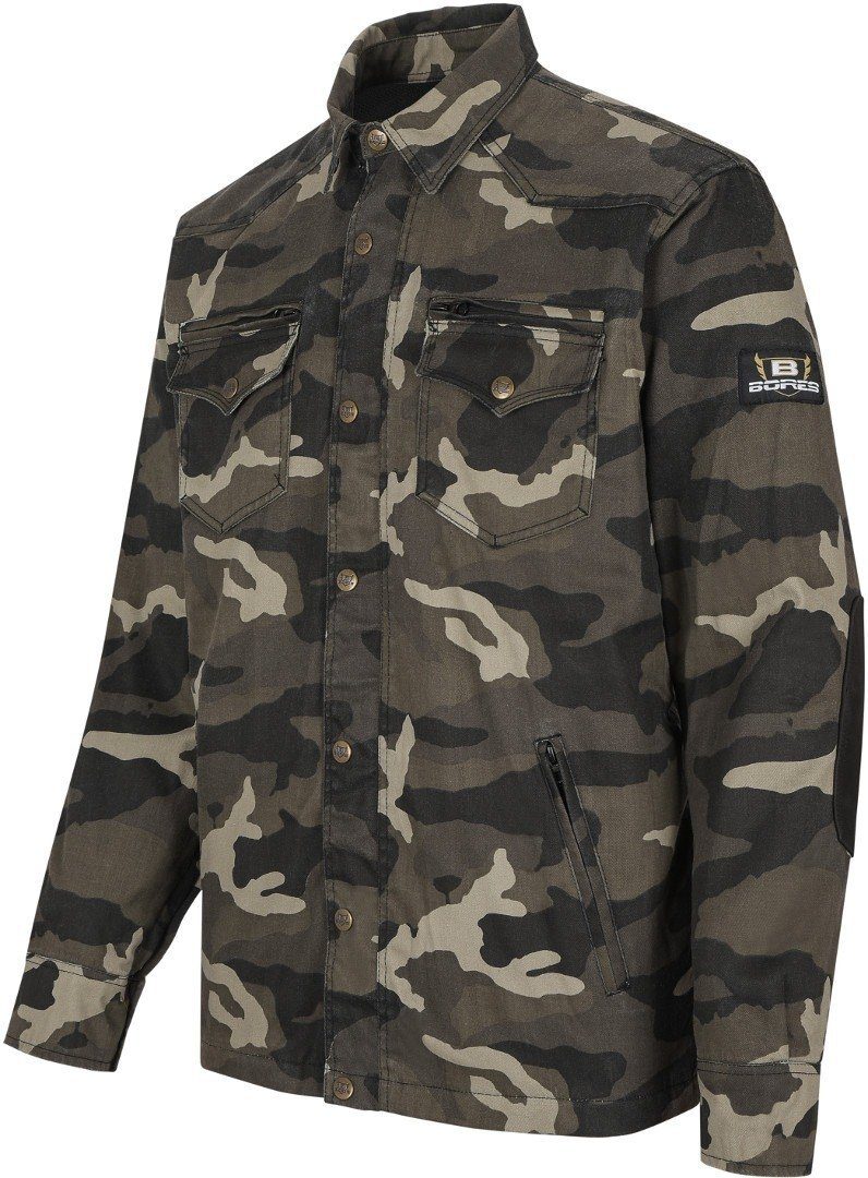 Bores Motorradjacke Militaryjack Motorradhemd Camo