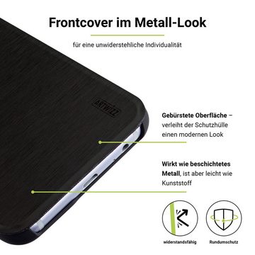 Artwizz Flip Case SmartJacket, Etui Hülle in Metalloptik und Soft-Touch-Beschichtung, Galaxy A5 (2017)