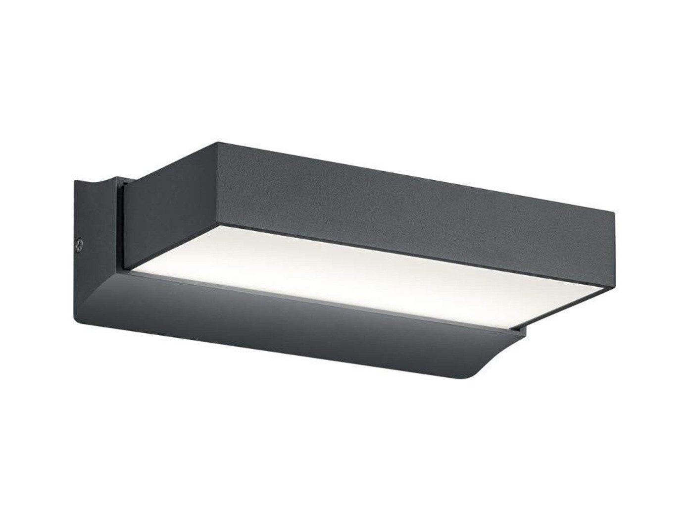 TRIO Leuchten LED Außen-Wandleuchte, LED fest integriert, Warmweiß, Wand Außenleuchte aus Aluminium zur Fassadenbeleuchtung, Breite 23cm