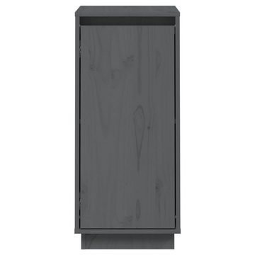 vidaXL Anrichte Sideboard Grau 31,5x34x75 cm Massivholz Kiefer