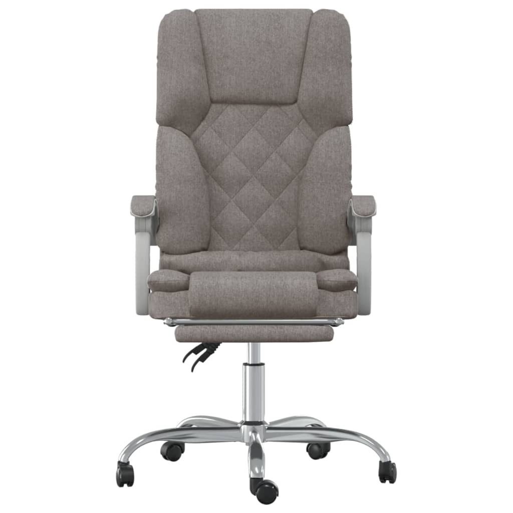 vidaXL Bürostuhl Bürostuhl mit Massagefunktion Taupe Stoff (1 St)