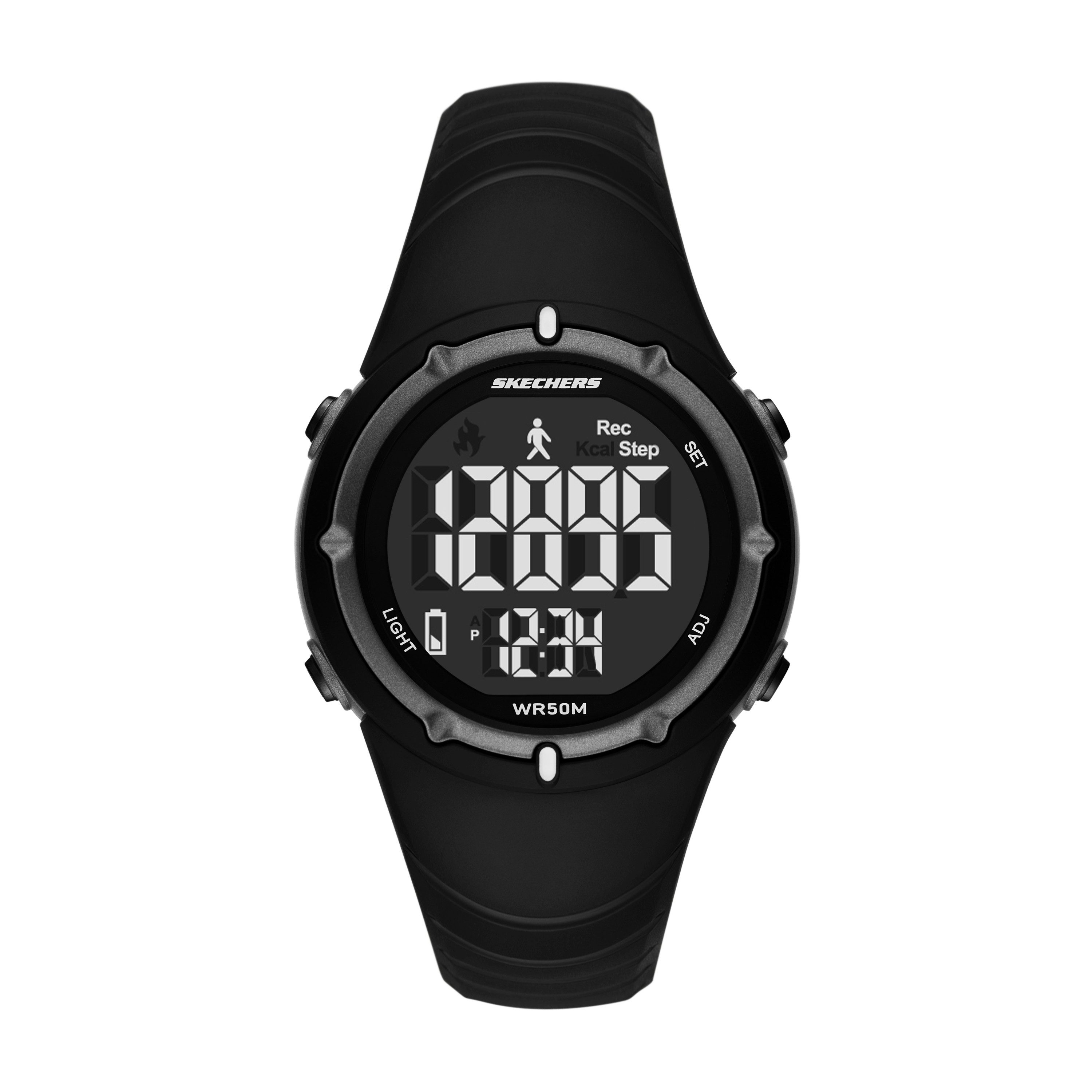Skechers Chronograph SKYWOOD SR2156, Quarzuhr, Armbanduhr, Damenuhr, digital, Batterie-Entladungsanzeige