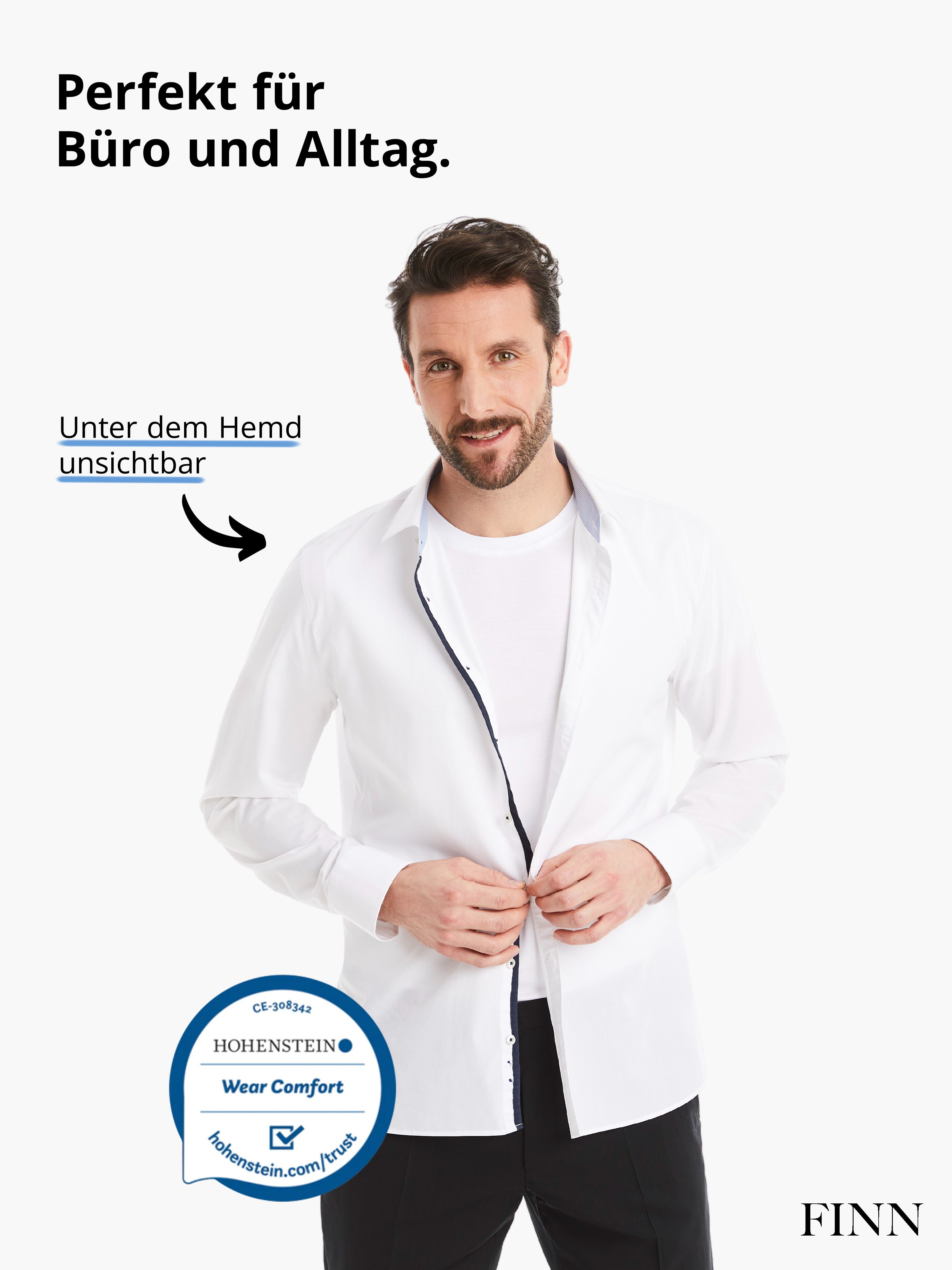 FINN Design Achselhemd Business Unterhemd Herren Ärmellos mit Rundhals-Ausschnitt Das perfekte Tank Top für Männer unter Hemd und Anzug