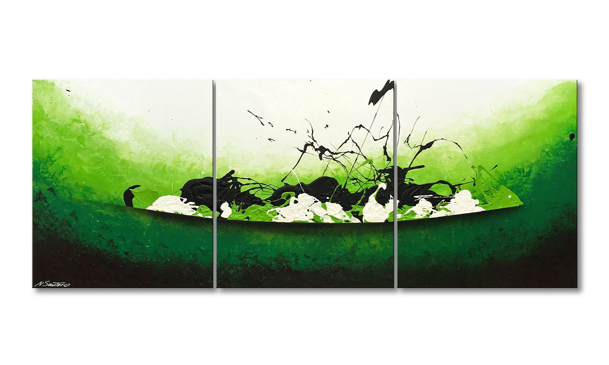 WandbilderXXL Gemälde Liquid Gold 180 x 70 cm, Abstraktes Gemälde, handgemaltes Unikat