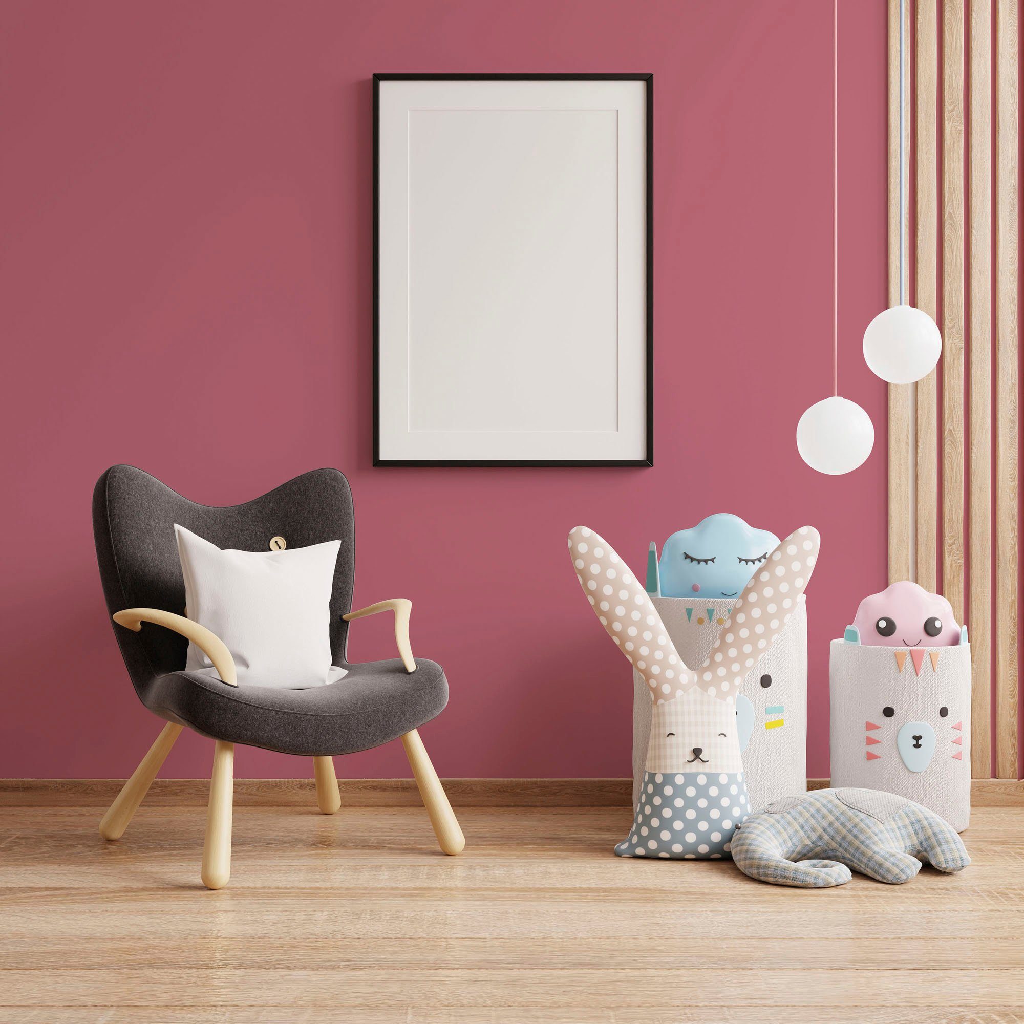 Flur Innenwandfarbe Premium Schlafzimmer, peachy peachy pink, Wandfarbe ideal Küche, Wohnzimmer, für A.S. Création Tuchmatt c2032 Farbwelt pink PURO und Pink