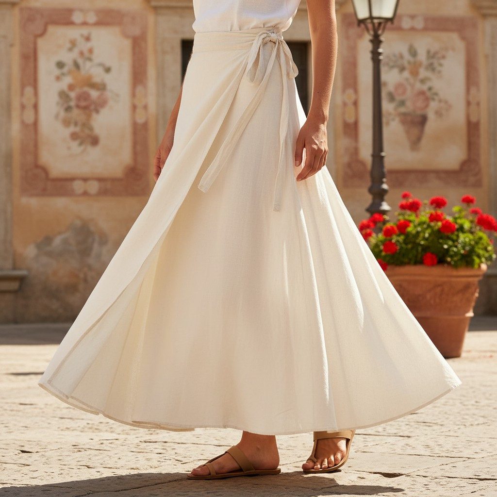 Guru-Shop Minirock Weit schwingender Wickelrock, Maxirock, Boho.. alternati günstig online kaufen