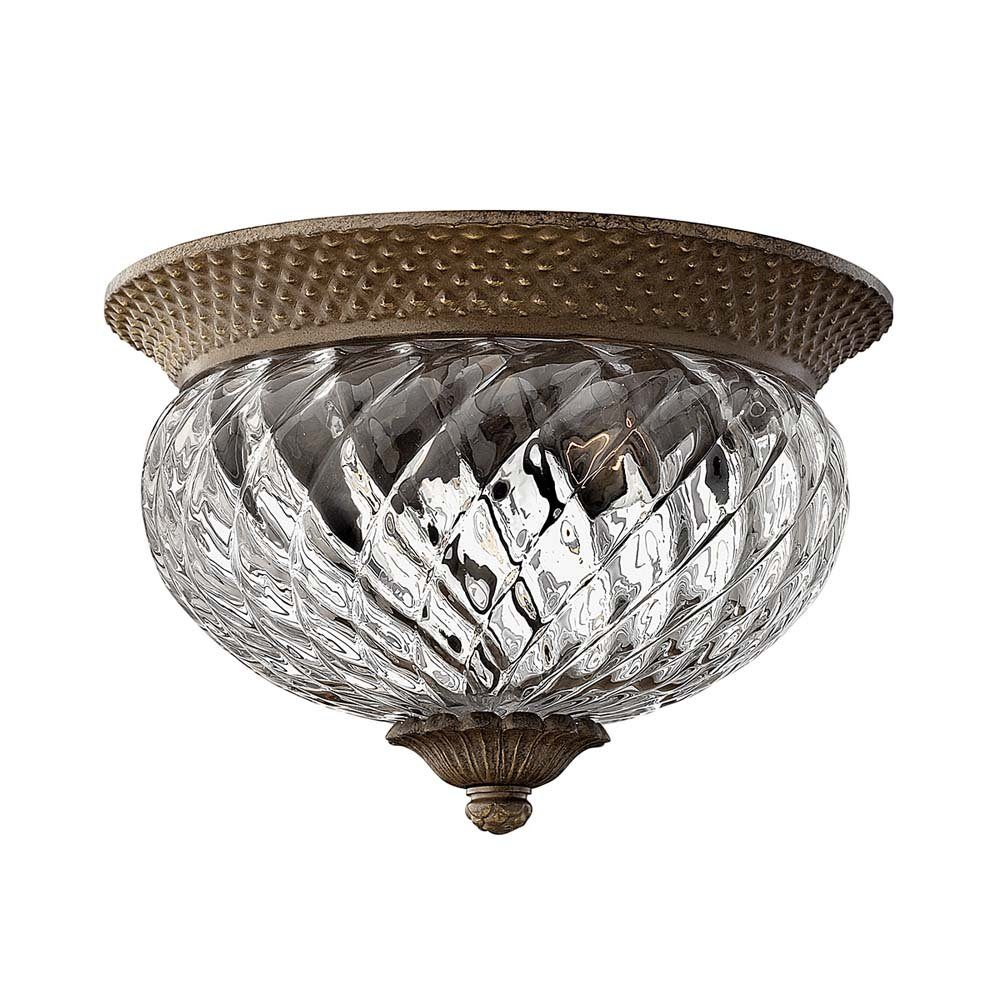 Elstead LIGHTING Deckenleuchte, Leuchtmittel nicht inklusive, Deckenleuchte Wohnzimmerlampe Lampe Stahl Glas Perlbronze D 30,5 cm 2