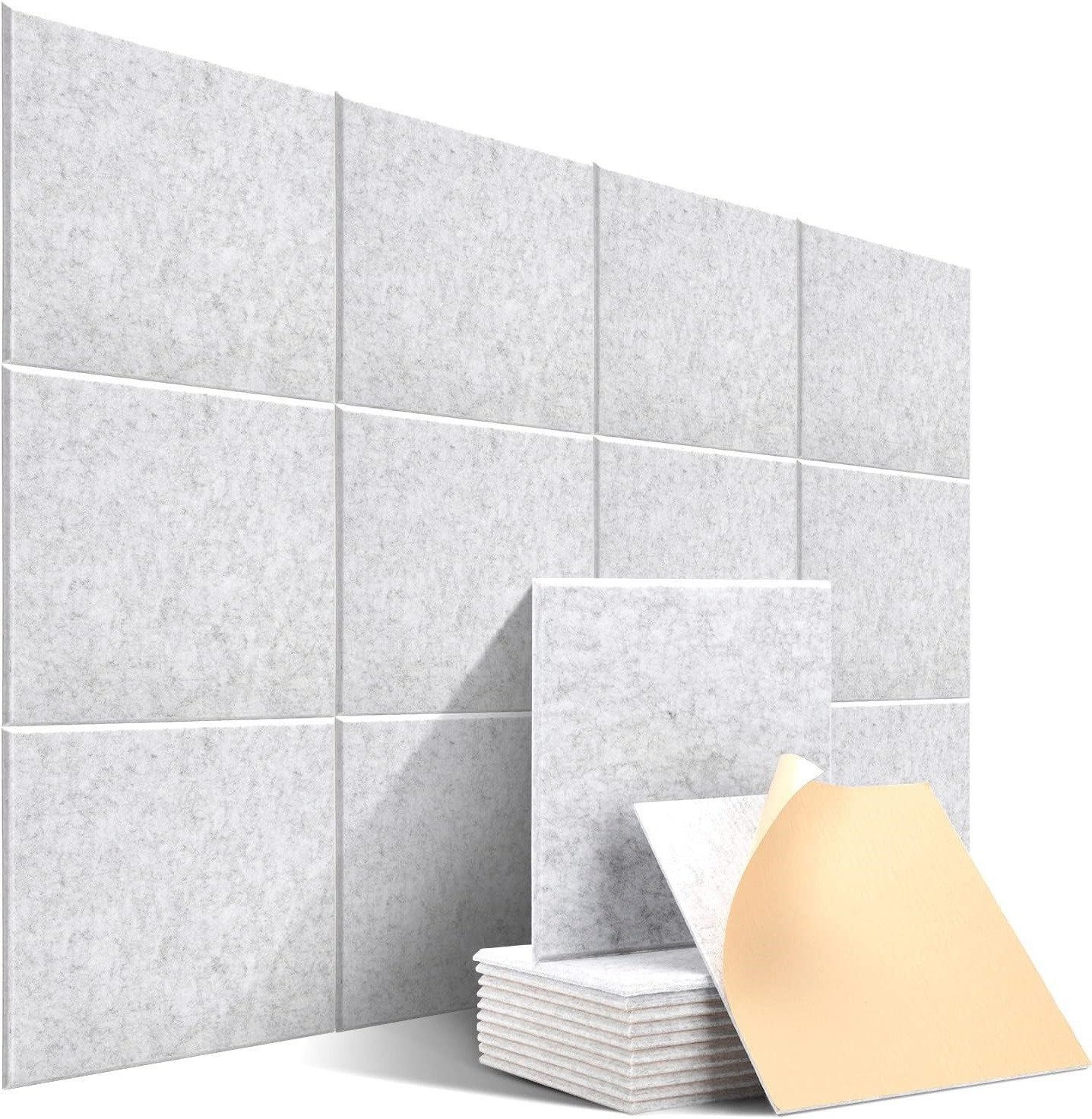 YMQHBS Akustikplatte 12 Stück Akustikplatten Selbstklebend, 30 x 30 cm, (12-St)