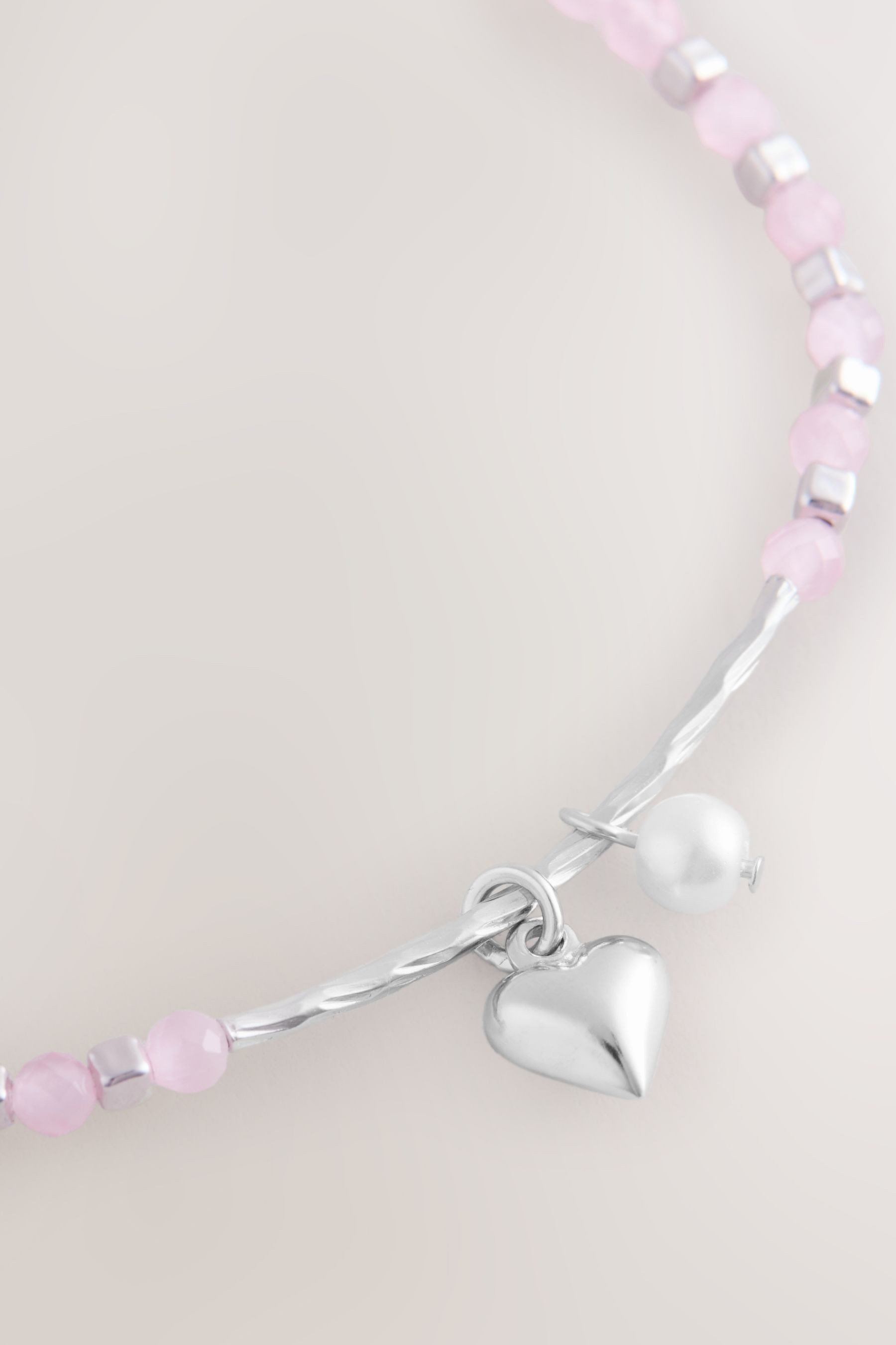 Next Armband Armband mit Perlen und Herzanhänger (1-tlg) – Bild 2 von 5