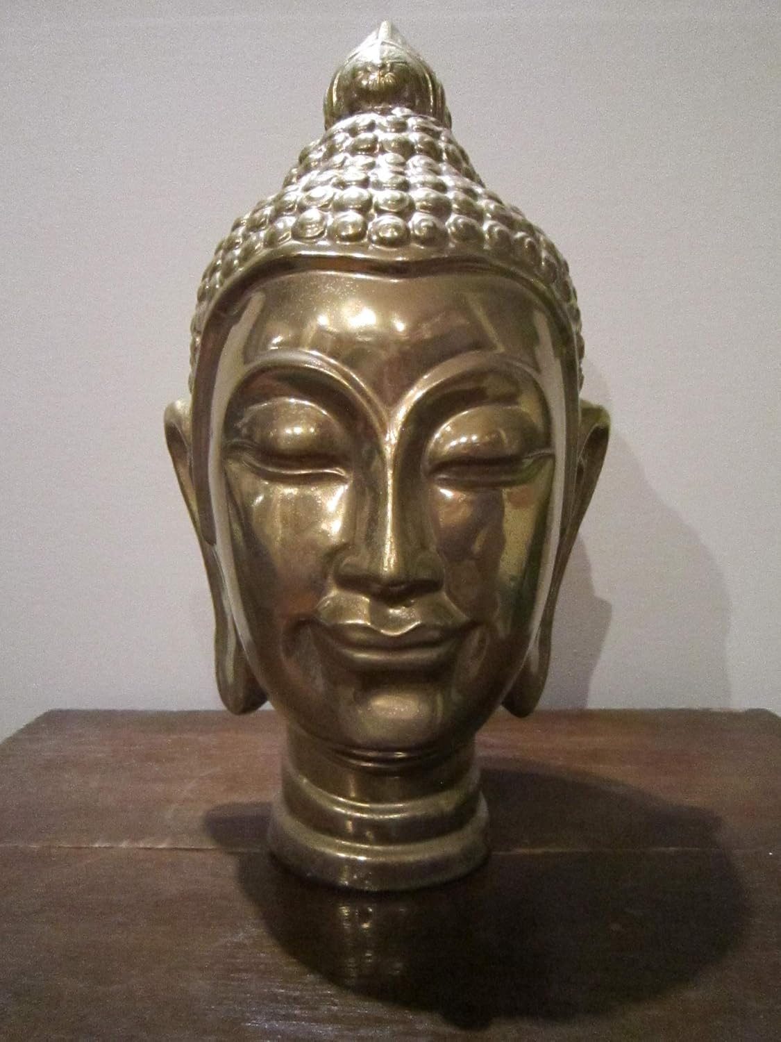 Cor Mulder Buddhafigur Buddha Kopf Messing Gold Fengh Shui Deko, perfekt zu jedem Anlass
