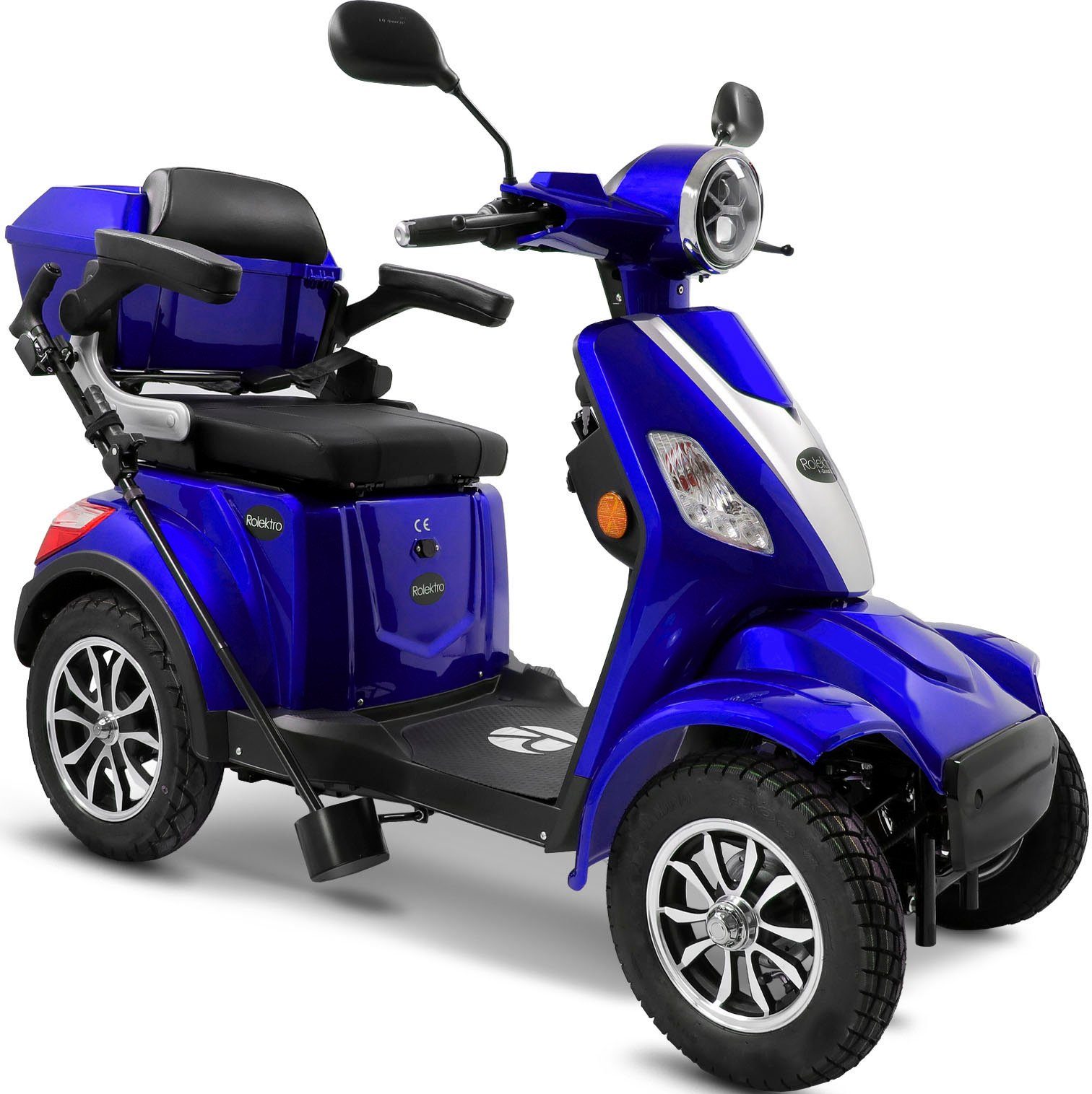 km/h, blau E-Quad Rolektro Rolektro Lithium 25 (mit 25 Akku, Elektromobil V.3, Topcase)