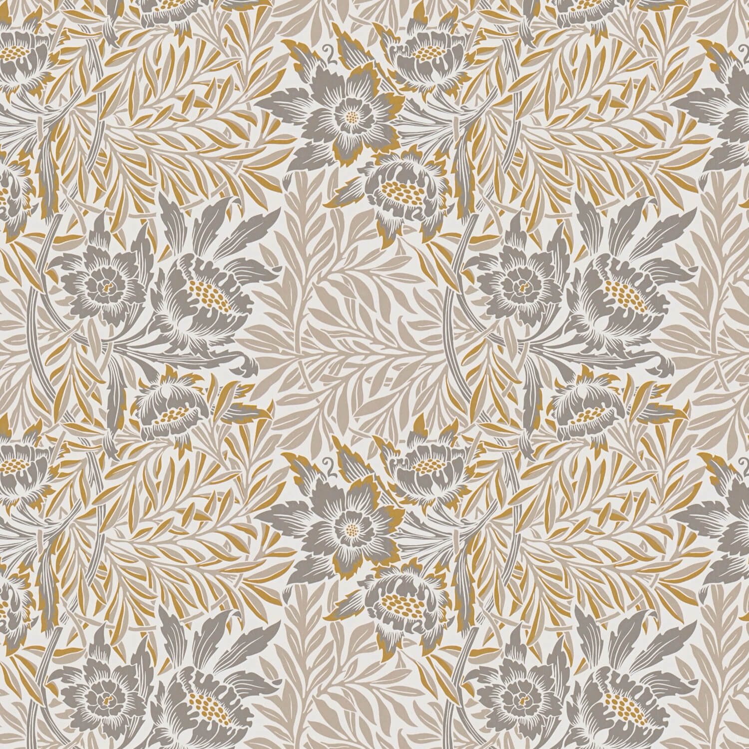 Profhome Vliestapete 390583-GU Blumen Tapete Floral matt beige weiß grau, glatt, (1 Rolle, 5,33 qm), Vliestapete, beige