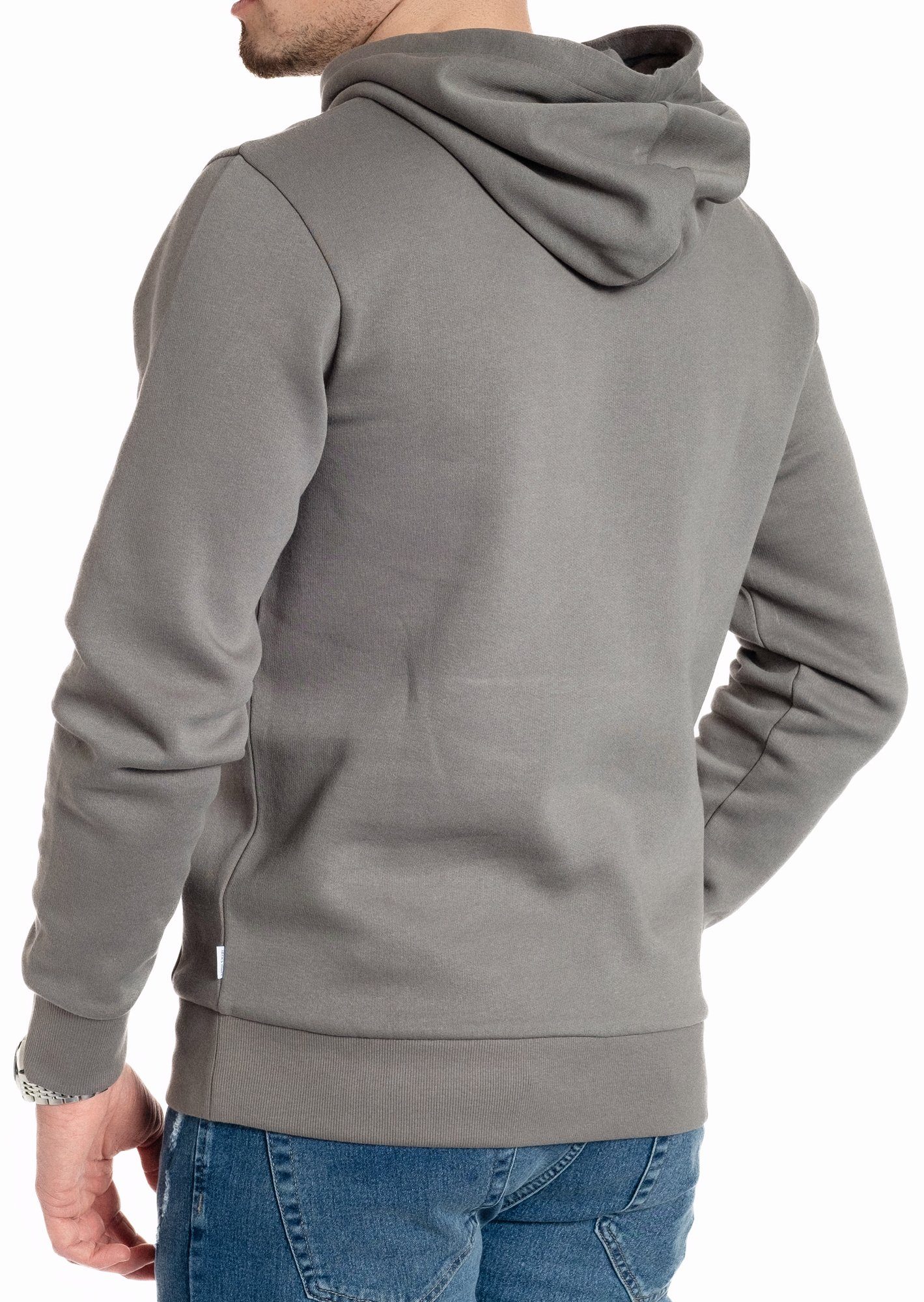 Jack & Jones Kapuzensweatshirt Sedona-White Kängurutasche mit