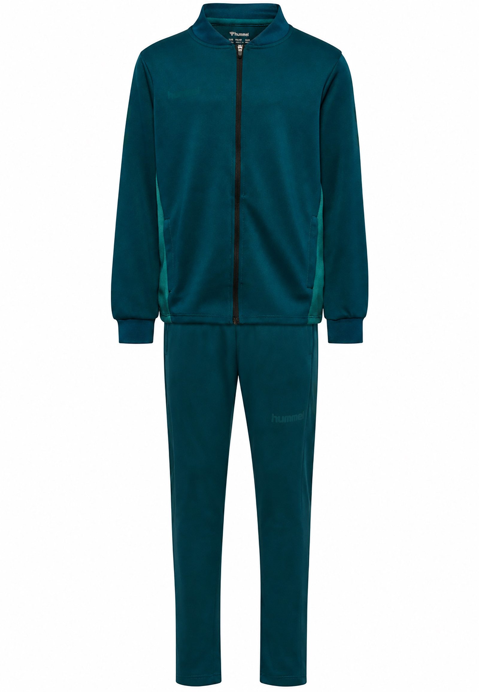 hummel Sportanzug Durchgehender Reißverschluss für Unisex (2-tlg), Recyceltes Material, Nachhaltig, Stehkragen, Sportlich, Bequem
