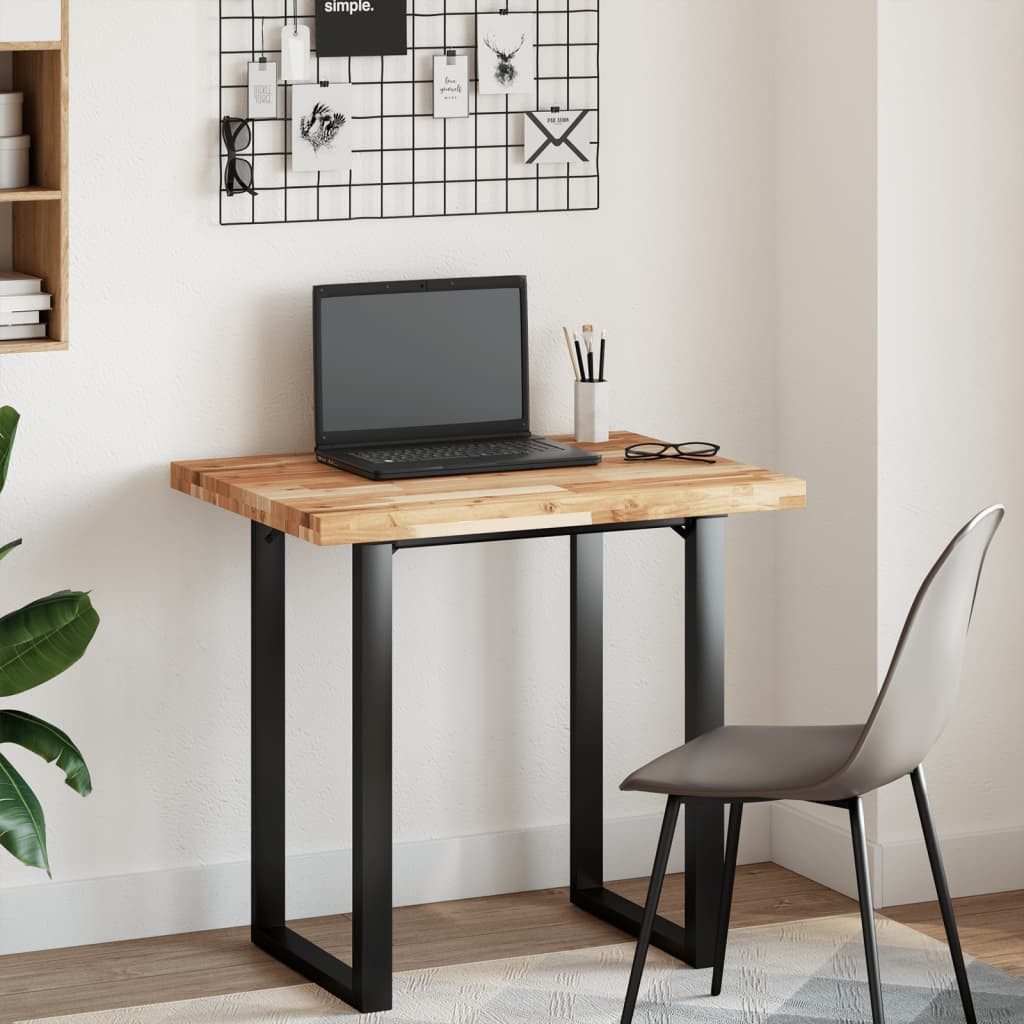 vidaXL Schreibtisch 100 x 60 x 4 cm Schreibtischplatte Ölbeschichtung 100x60x4 cm Massivho