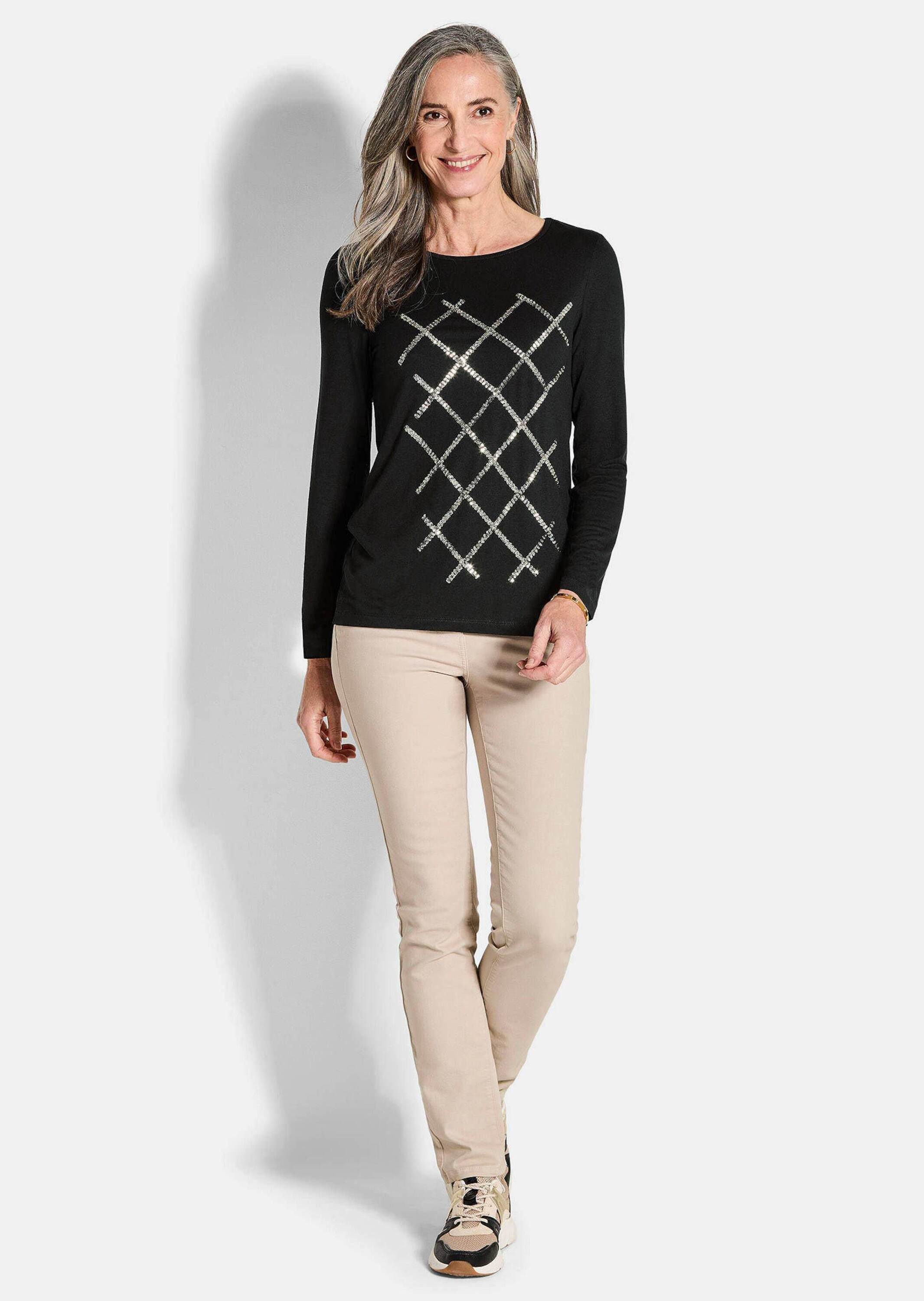 GOLDNER Langarmshirt Langarmshirt aus Viskose mit Glanz Jersey-Longsleeve m günstig online kaufen