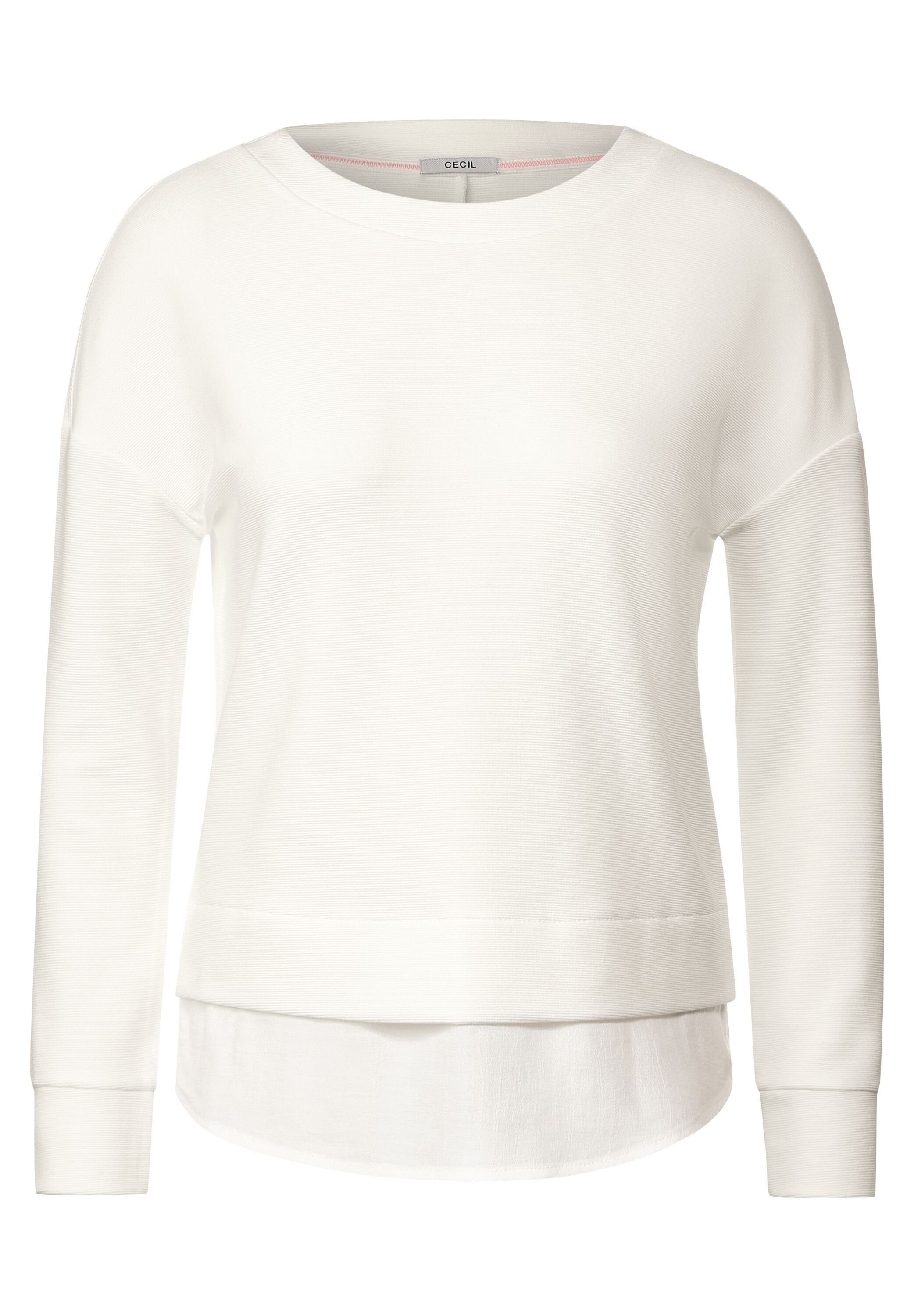 Cecil Langarmshirt vanilla white