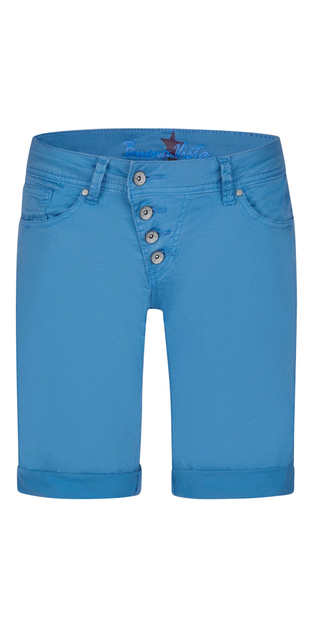 Stretch-Jeans BUENA VISTA MALIBU SHORT teal 2504 B5025 4003.6347 - Stretch Twill
