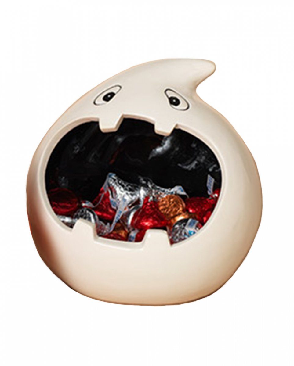 Horror-Shop Dekofigur Gruselgeist Süßigkeiten Schale aus Keramik für Hal