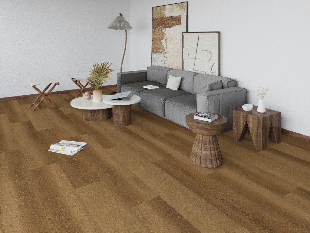 Timefloor Vinylboden Vinylboden Premium Klickvinyl Eiche Dunkelbraun Landhausdiele