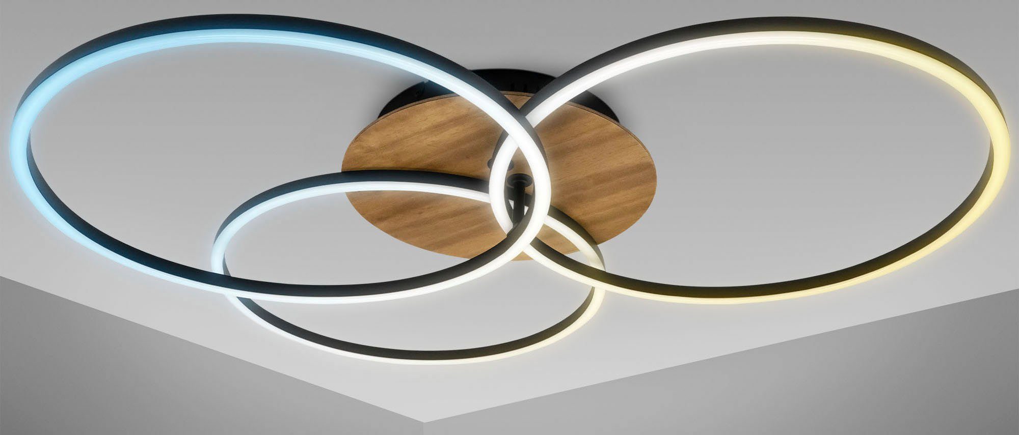 B.K.Licht LED Deckenleuchte BK_FR1528 LED-Deckenlampe, 40 Watt, Farbtempera günstig online kaufen