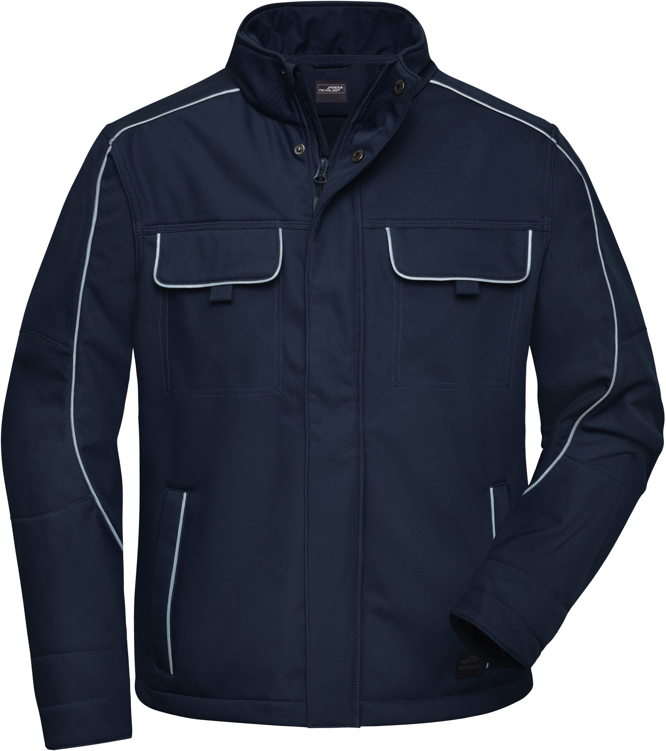 James & Nicholson Softshelljacke Workwear Softshell Jacke auch in Übergröße FaS50884 Navy