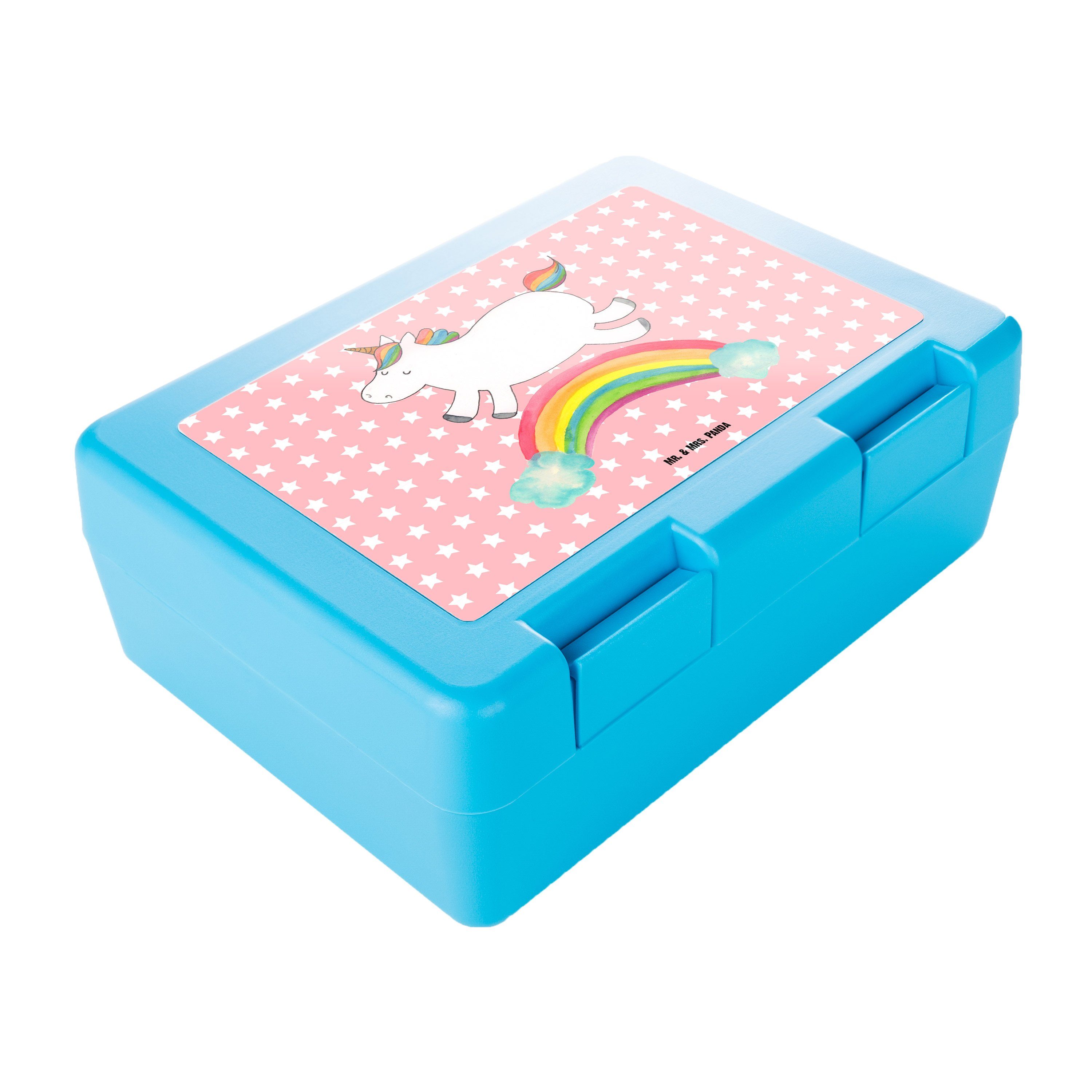 (1-tlg) Kunststoff, Panda box, Einhorn Brotzeitbox, Mrs. & Regenbogen Premium Geschenk, Pastell Rot Lunch Butterdose - Mr. -