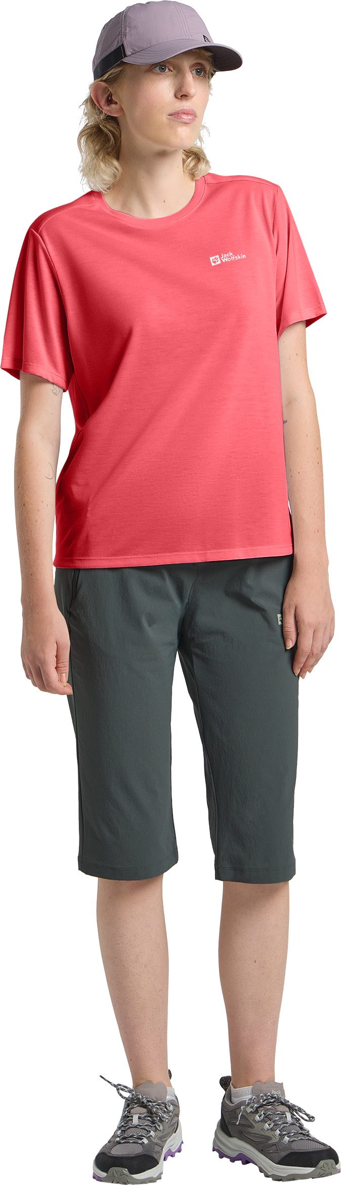 Jack Wolfskin Funktionsshirt VONNAN S/S T W leichtes und atmungsaktives TEXADRI-Material, moderne Passform