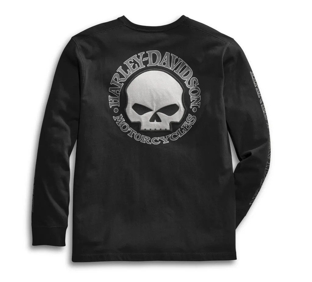 HARLEY-DAVIDSON Langarmshirt Herren Pullover Willie G Skull Longsleeve Lang günstig online kaufen