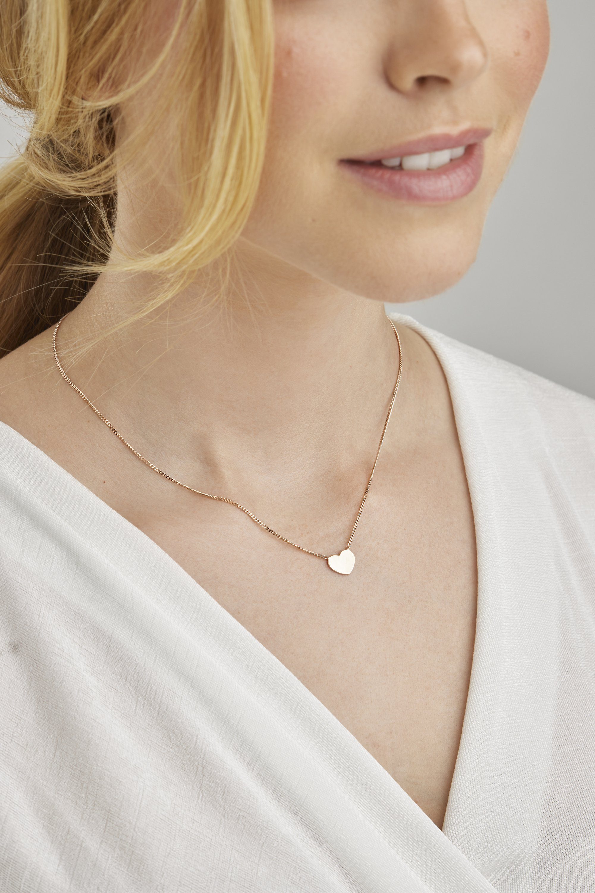 CAÏ Collierkettchen 925/- Sterling Silber rotvergoldet Herz