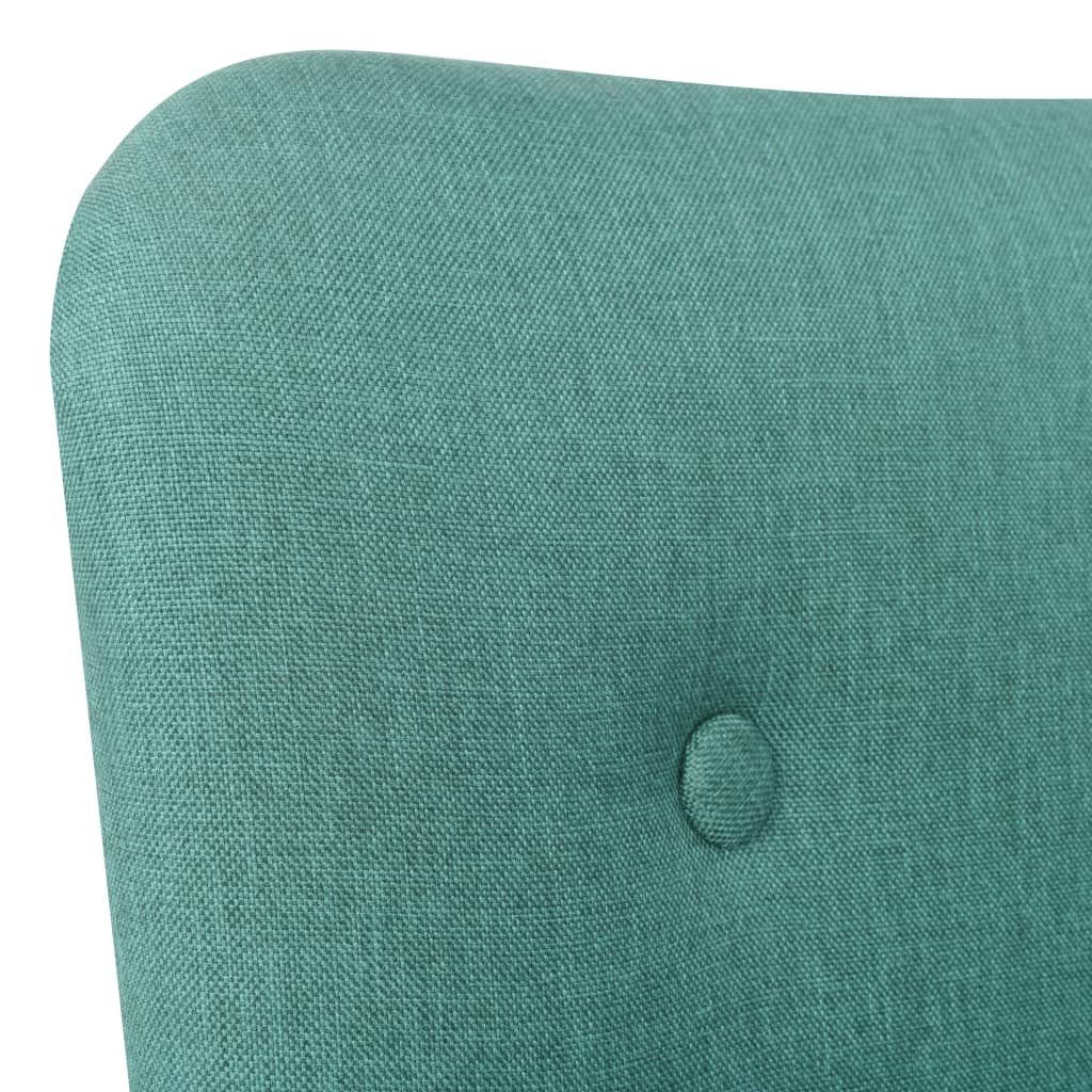 furnicato Sessel mit Fußhocker Grün Stoff