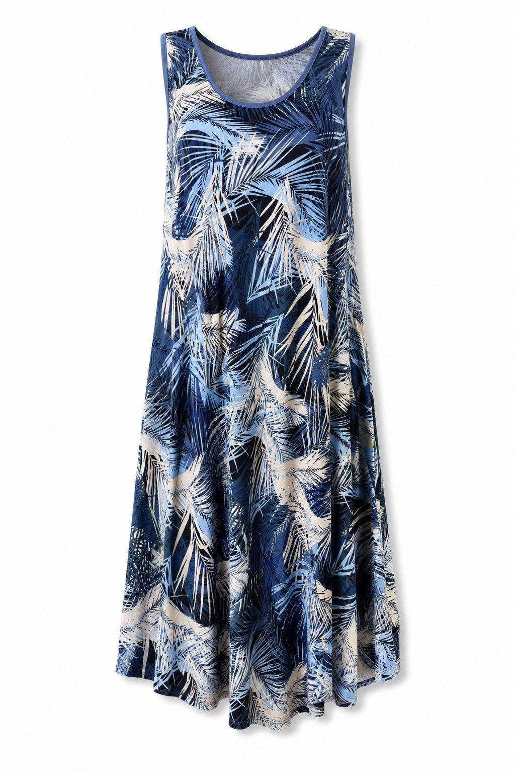 ITALY VIBES Sommerkleid - leichtes Viskosekleid Ärmellos mit A-Linie - Damen Kleid ONE SIZE- passend für Größen von M-XL